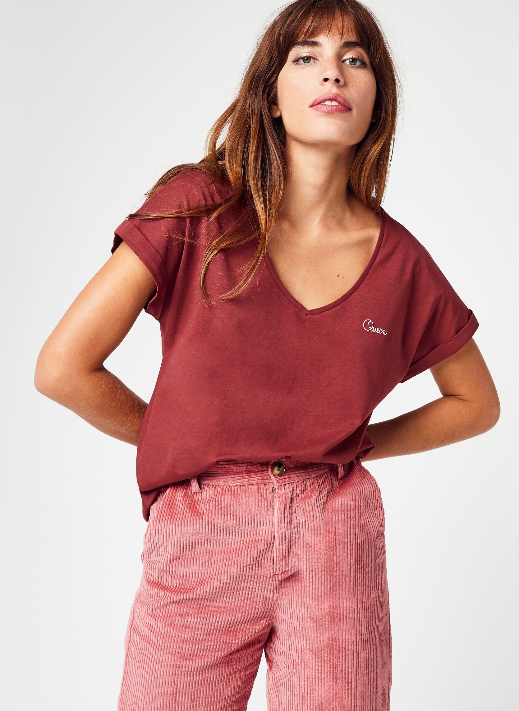 T-Shirts Tee-Shirt Chateau Queen Gots F damen braun Maison Labiche T-Shirts Tee-Shirt Chateau Queen Gots F damen braun HOT COCOA