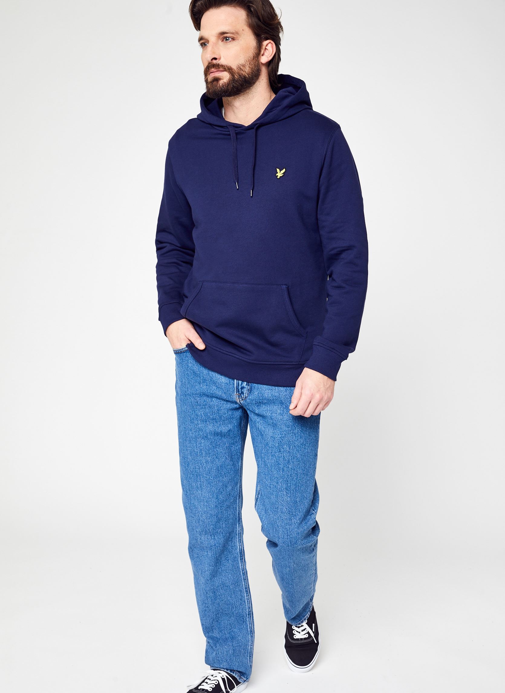 Hoodies Pullover Hoodie heren blauw Lyle & Scott Hoodies Pullover Hoodie heren blauw Z99 NAVY