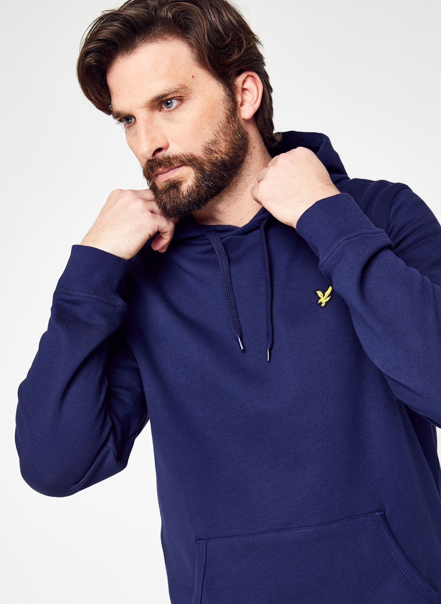Hoodies Pullover Hoodie heren blauw Lyle & Scott Hoodies Pullover Hoodie heren blauw Z99 NAVY