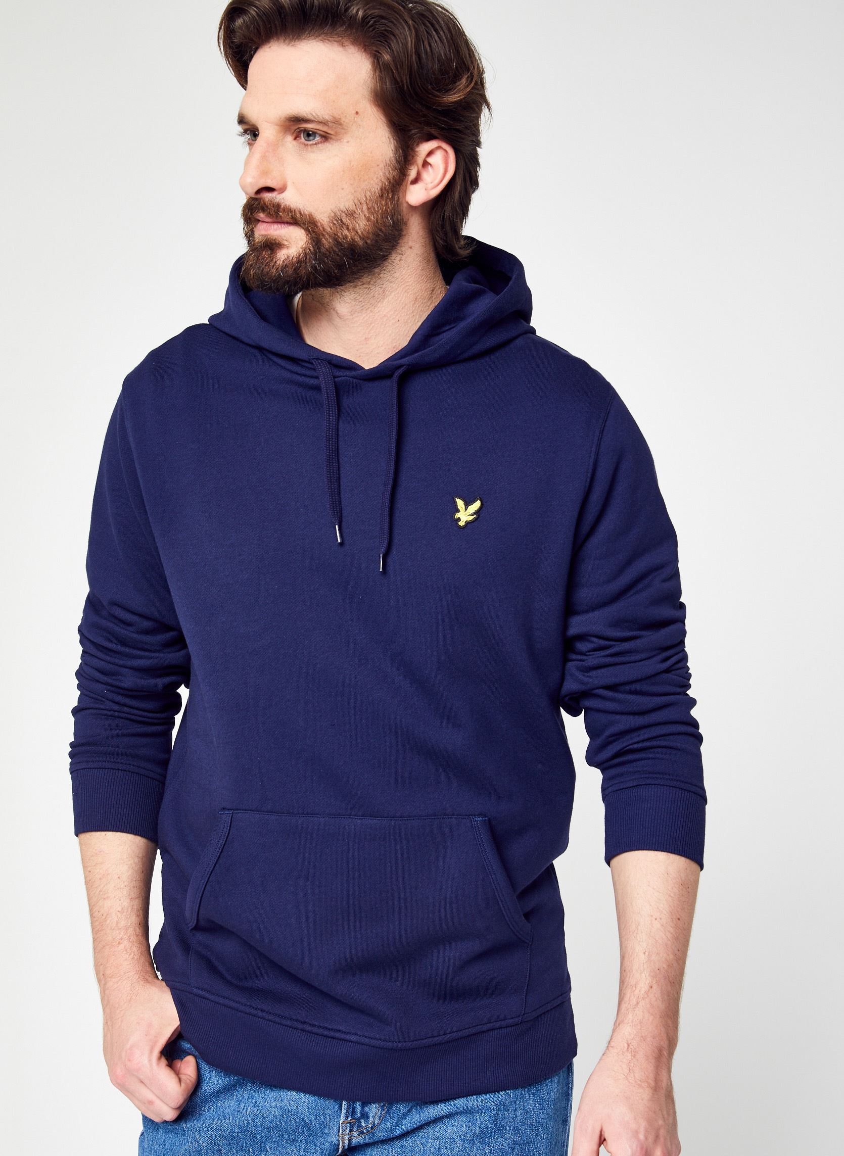 Hoodies Pullover Hoodie heren blauw Lyle & Scott Hoodies Pullover Hoodie heren blauw Z99 NAVY