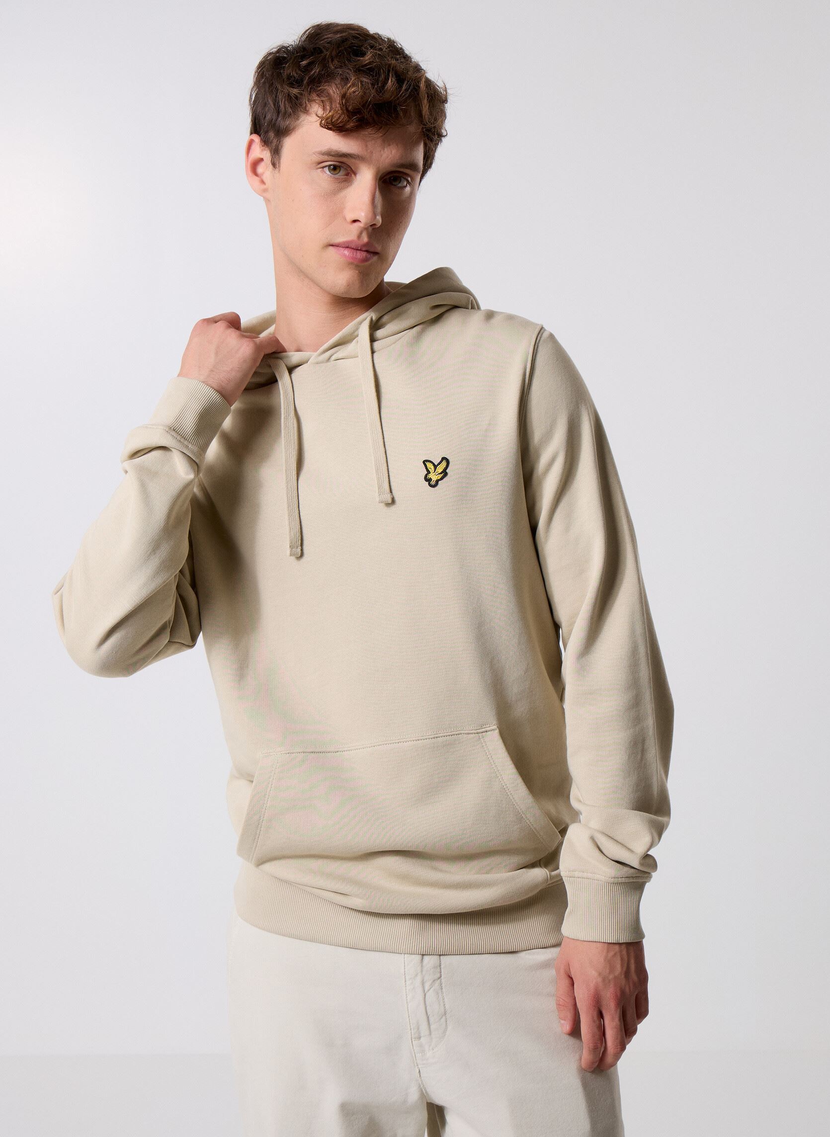 Kapuzenpullover Pullover Hoodie herren beige Lyle & Scott Kapuzenpullover Pullover Hoodie herren beige GREY TAUPE