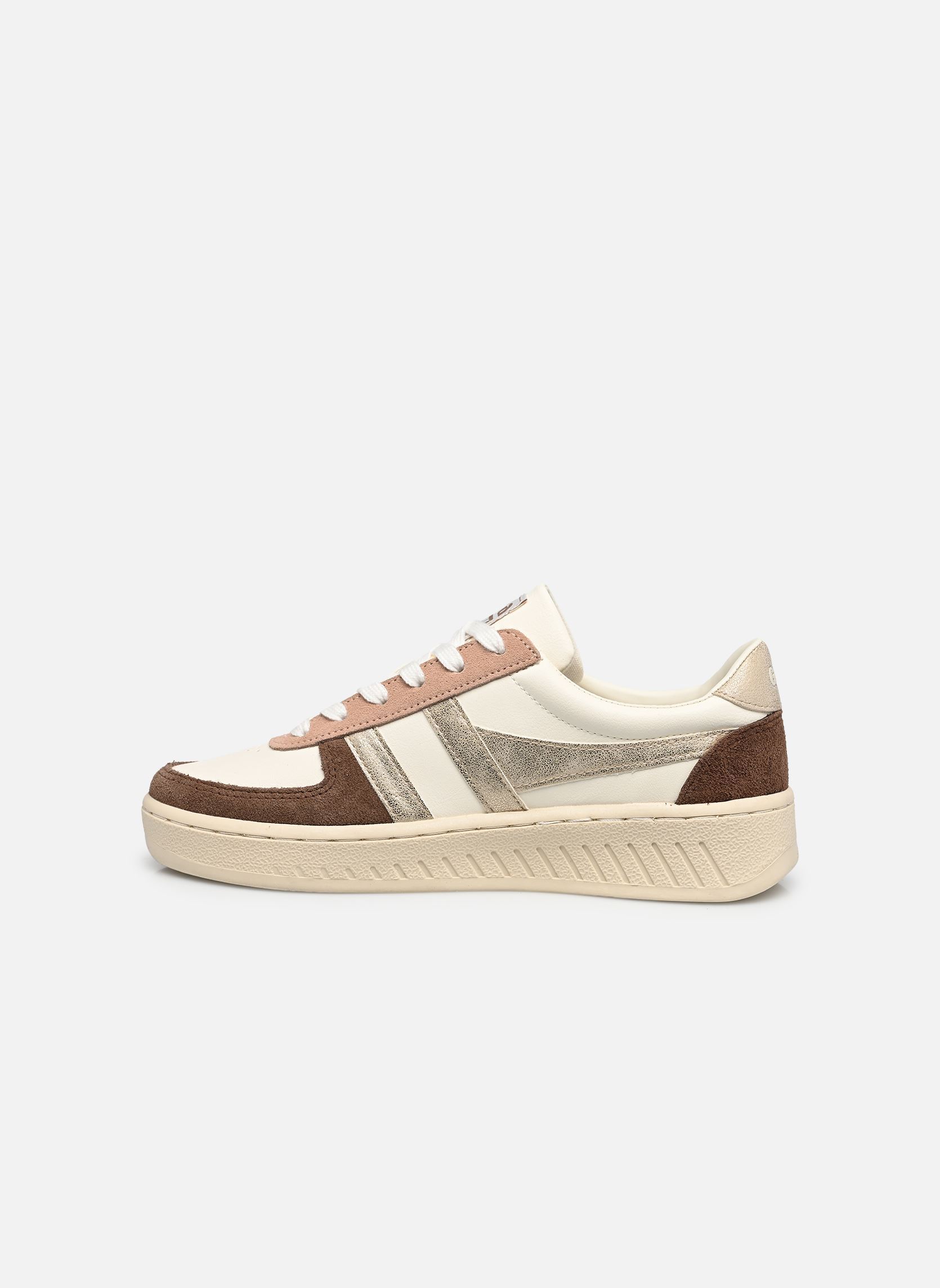 Niedrige Sneaker Grandslam Quadrant W damen weiß Gola Niedrige Sneaker Grandslam Quadrant W damen weiß OFF WHITE/OTTER/GOLD/DARK BROW