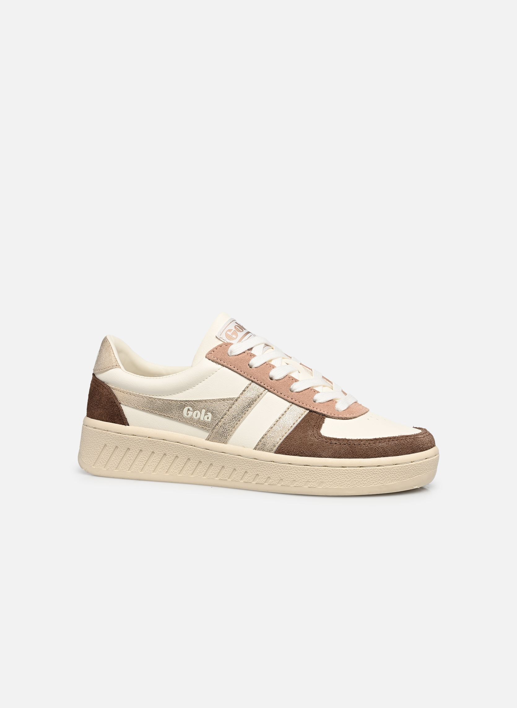 Niedrige Sneaker Grandslam Quadrant W damen weiß Gola Niedrige Sneaker Grandslam Quadrant W damen weiß OFF WHITE/OTTER/GOLD/DARK BROW