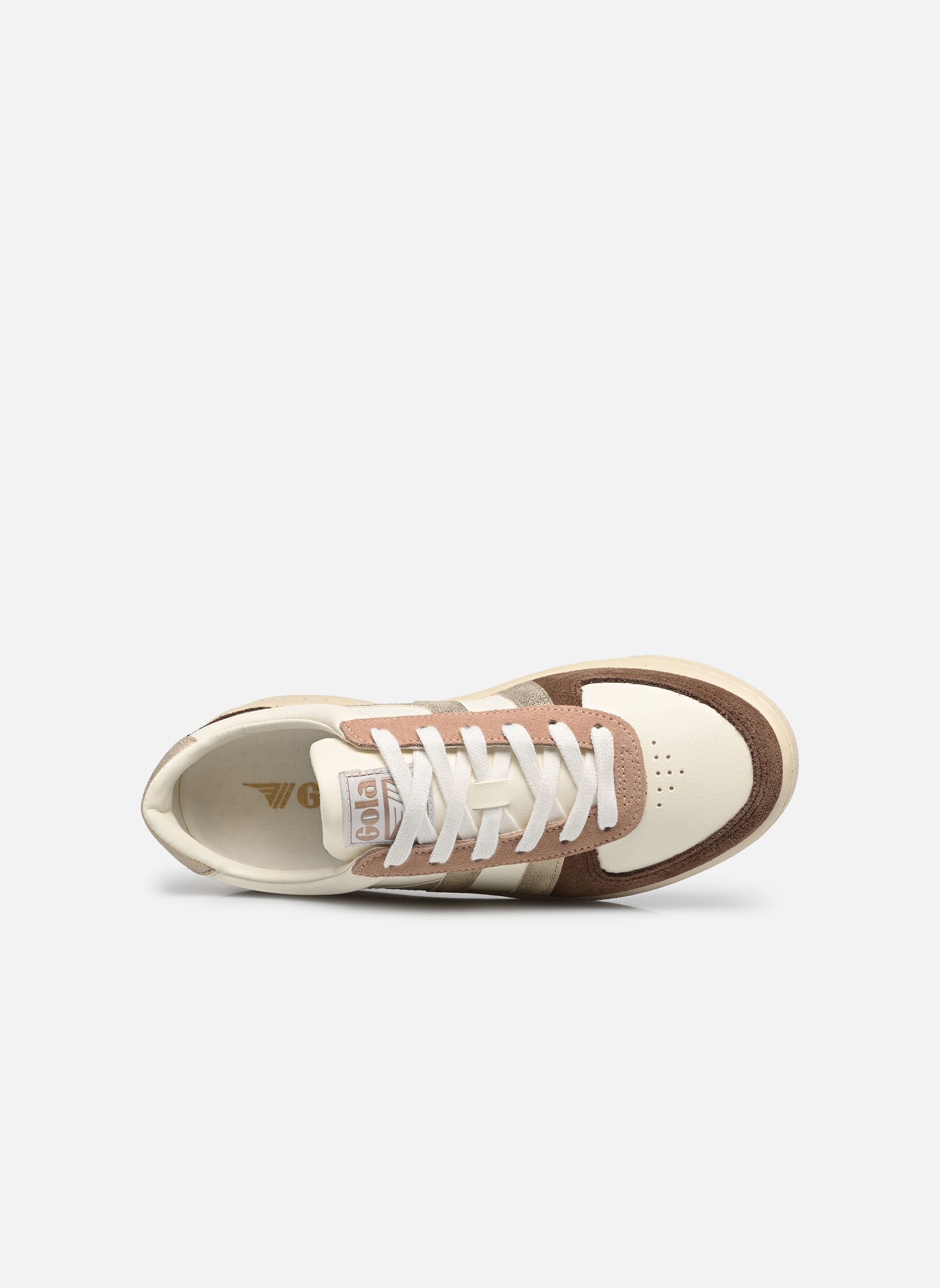 Niedrige Sneaker Grandslam Quadrant W damen weiß Gola Niedrige Sneaker Grandslam Quadrant W damen weiß OFF WHITE/OTTER/GOLD/DARK BROW
