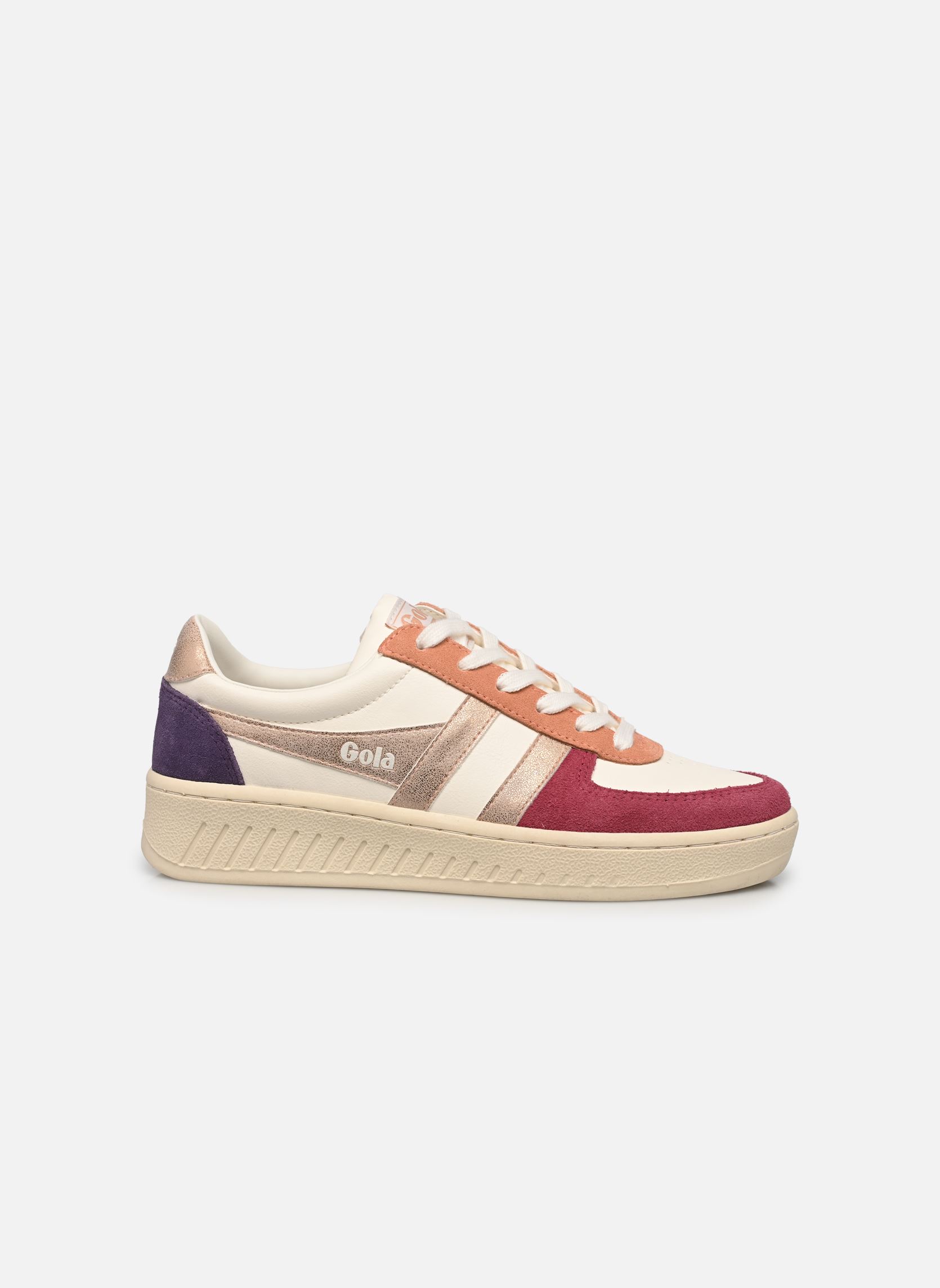 Baskets basses Grandslam Quadrant W femme multicolore Gola Baskets basses Grandslam Quadrant W femme multicolore OFF WHITE/CERISE/ROSE GOLD/PLU