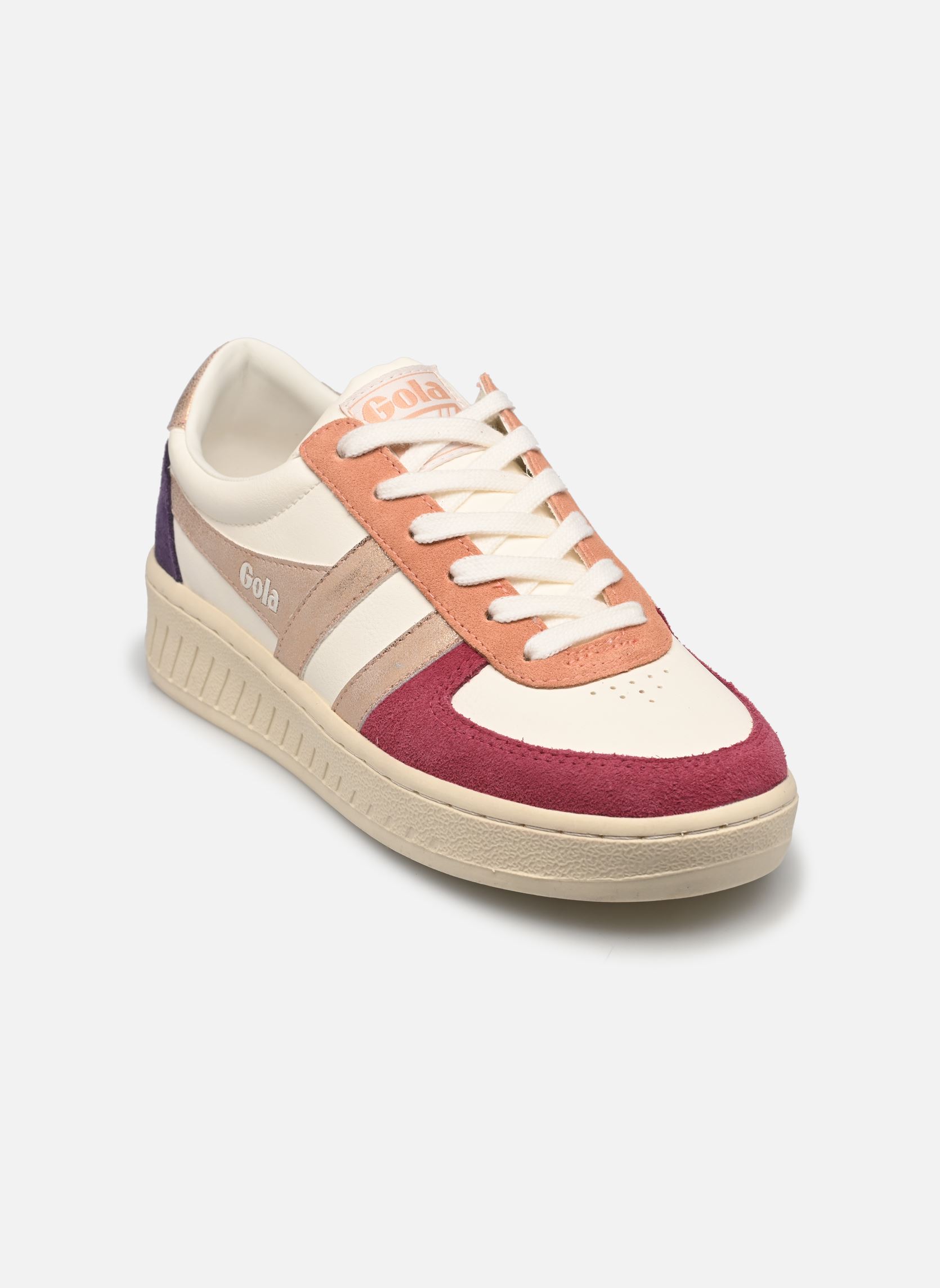 Baskets basses Grandslam Quadrant W femme multicolore Gola Baskets basses Grandslam Quadrant W femme multicolore OFF WHITE/CERISE/ROSE GOLD/PLU