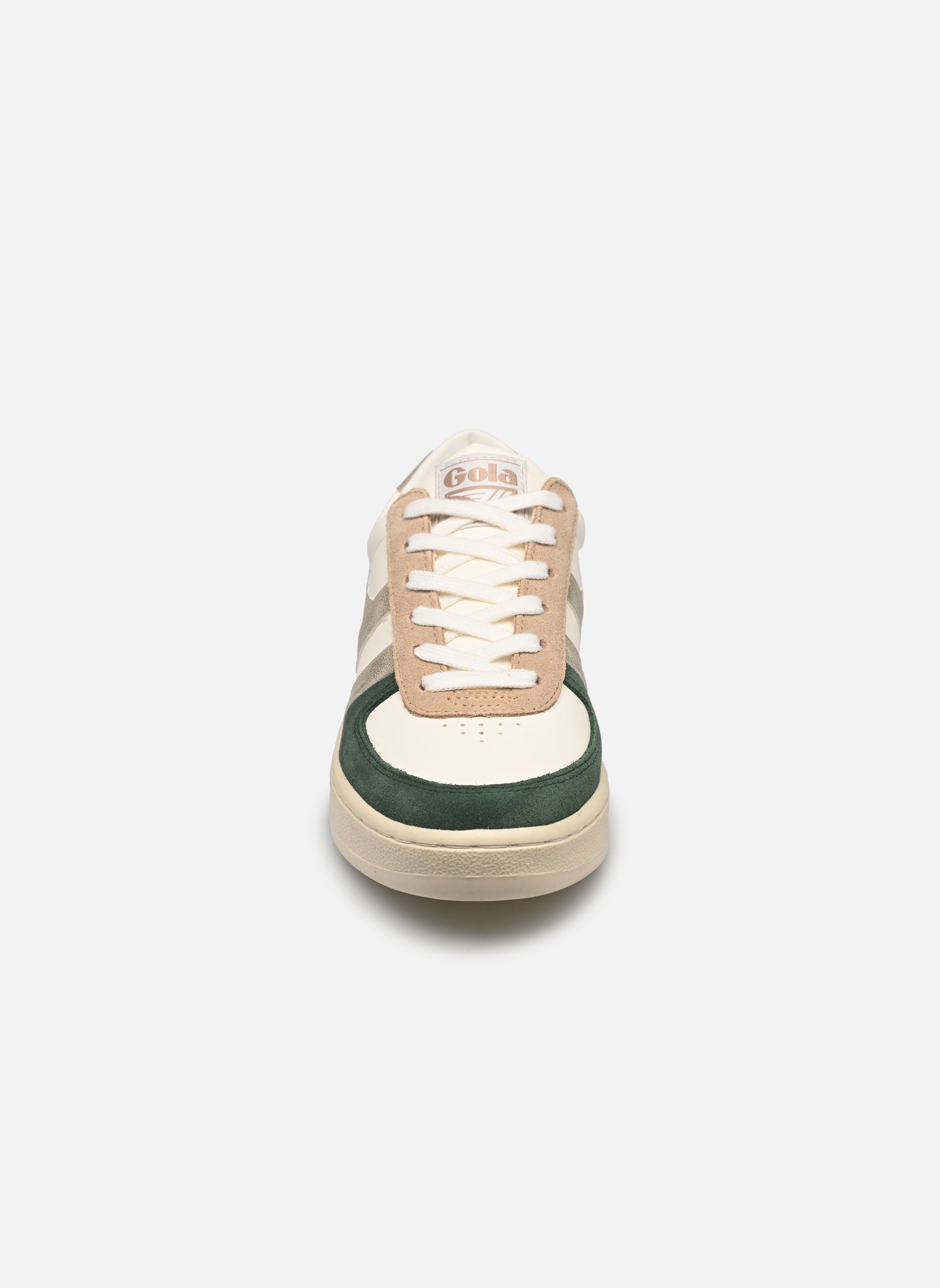 Niedrige Sneaker Grandslam Quadrant W damen weiß Gola Niedrige Sneaker Grandslam Quadrant W damen weiß OFF WHITE/EVERGREEN/GOLD/SUN
