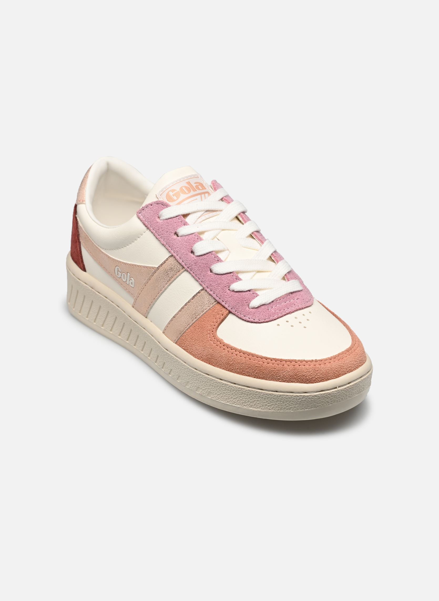 Lage sneakers Grandslam Quadrant W dames wit Gola Lage sneakers Grandslam Quadrant W dames wit O WHT/TERRACOTTA/RS GLD/RD OCH