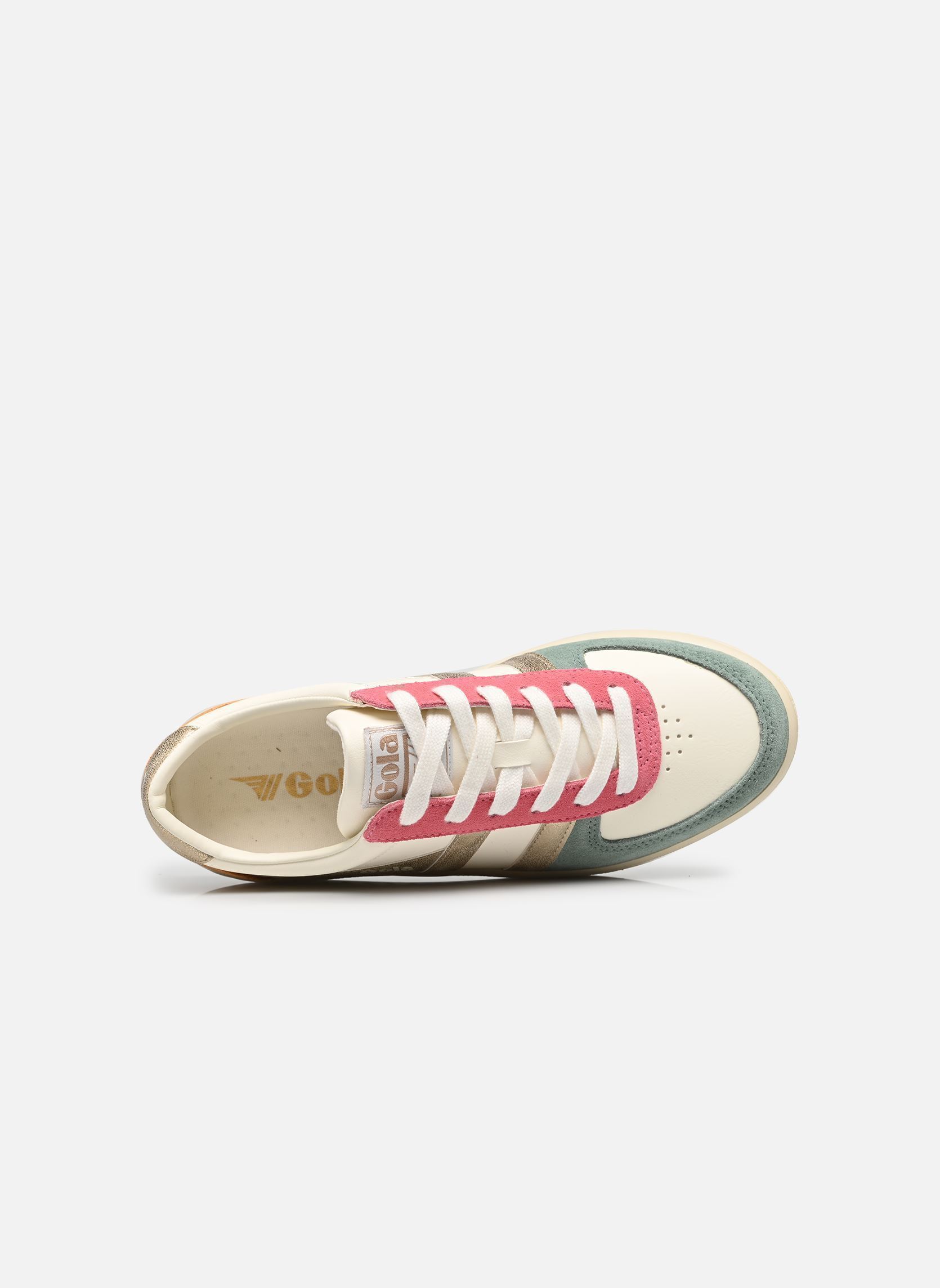 Baskets basses Grandslam Quadrant W femme multicolore Gola Baskets basses Grandslam Quadrant W femme multicolore OFF WHITE/GREEN MIST/GOLD/SALM