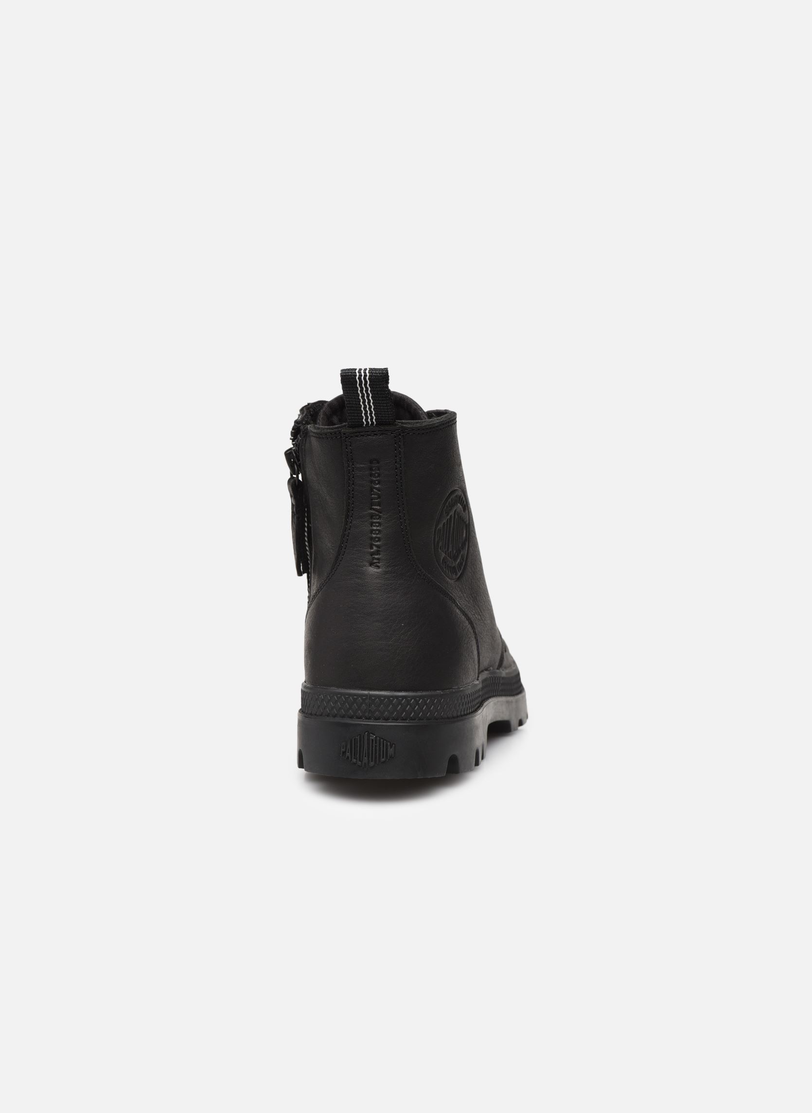 Sneakers di tela PAMPA ZIP LEATHER uomo nero Palladium Sneakers di tela PAMPA ZIP LEATHER uomo nero BLACK