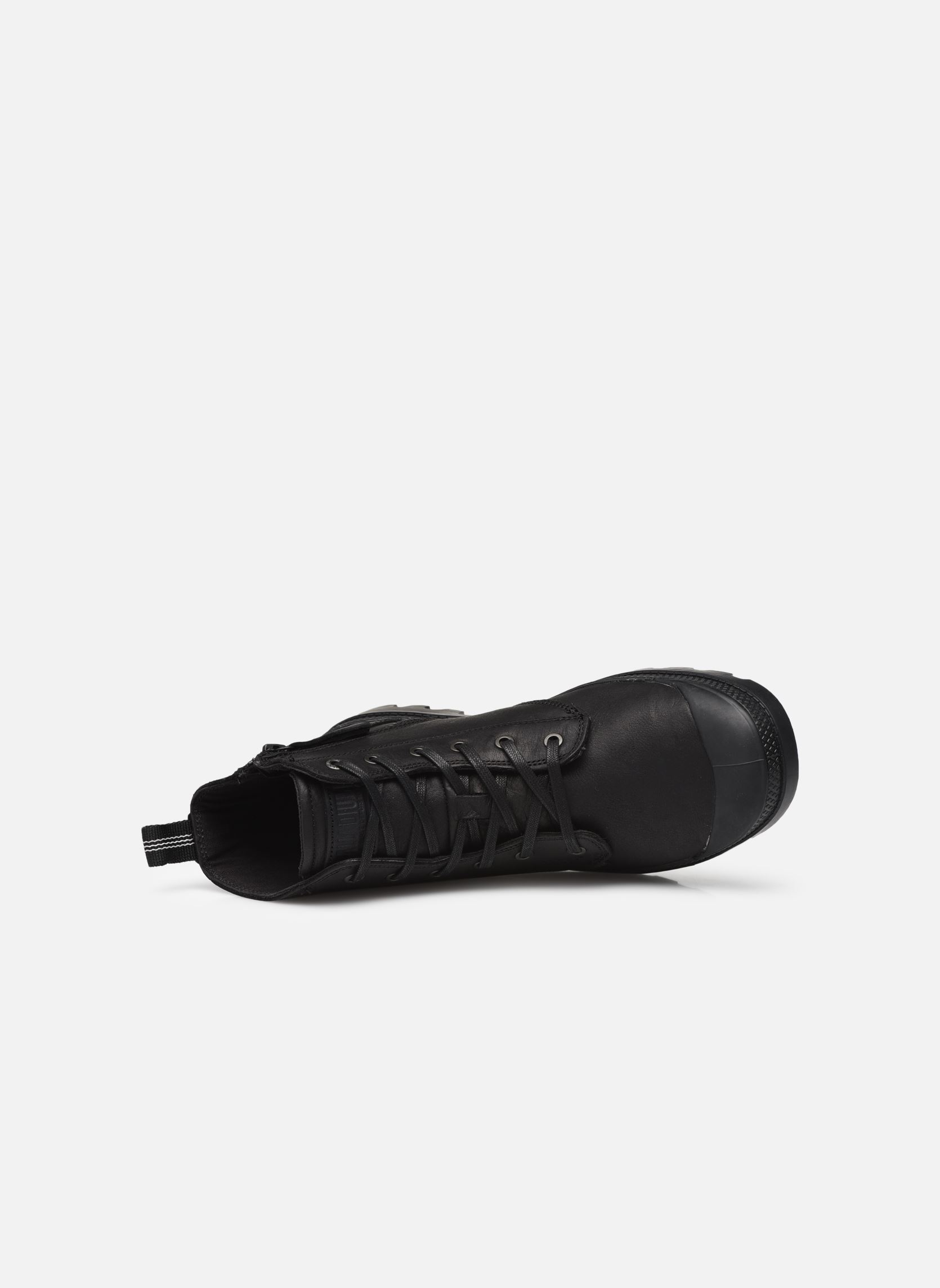 Sneakers di tela PAMPA ZIP LEATHER uomo nero Palladium Sneakers di tela PAMPA ZIP LEATHER uomo nero BLACK