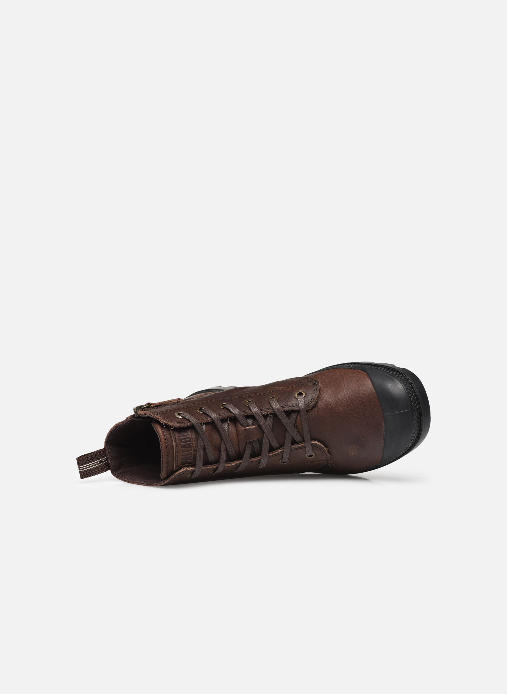 Baskets toile PAMPA ZIP LEATHER homme marron Palladium Baskets toile PAMPA ZIP LEATHER homme marron BISON