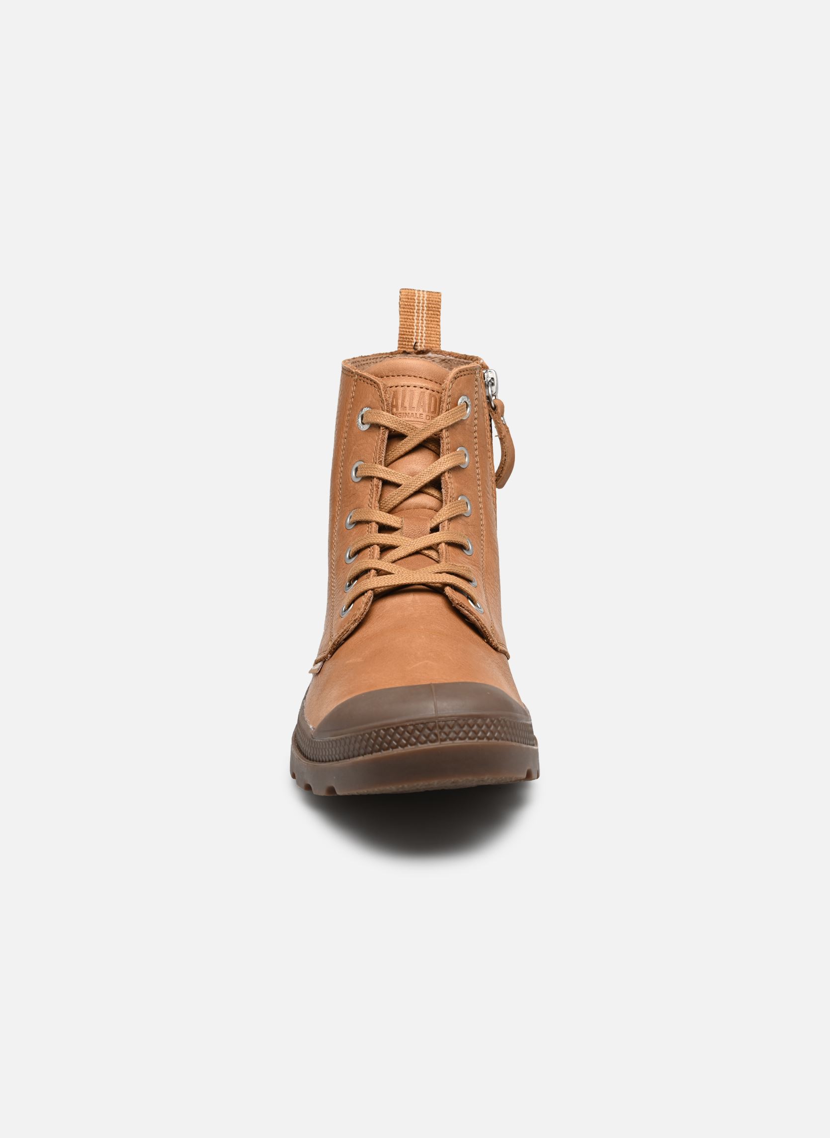 Baskets toile PAMPA ZIP LEATHER homme marron Palladium Baskets toile PAMPA ZIP LEATHER homme marron DEAR BROWN