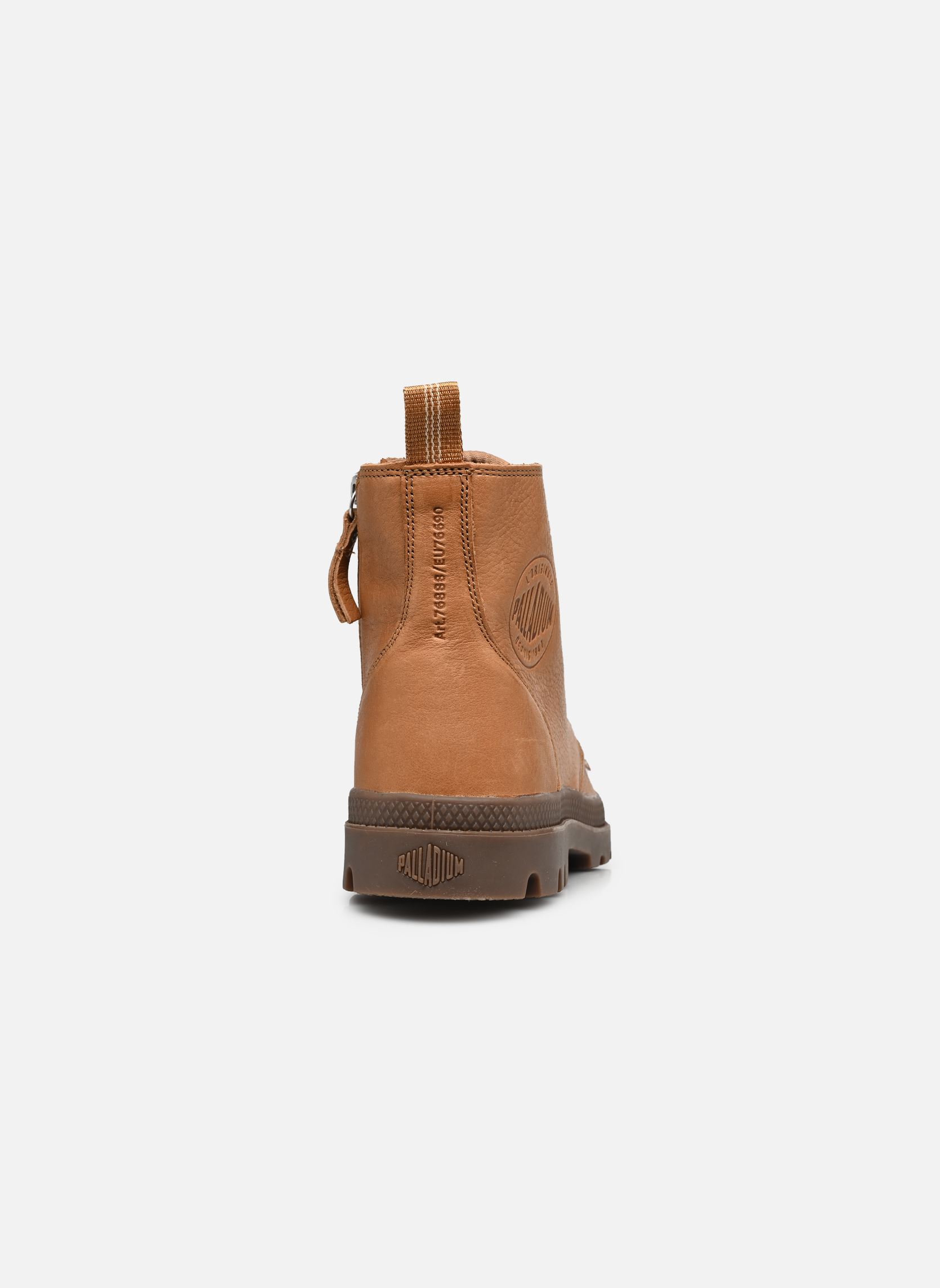 Baskets toile PAMPA ZIP LEATHER homme marron Palladium Baskets toile PAMPA ZIP LEATHER homme marron DEAR BROWN