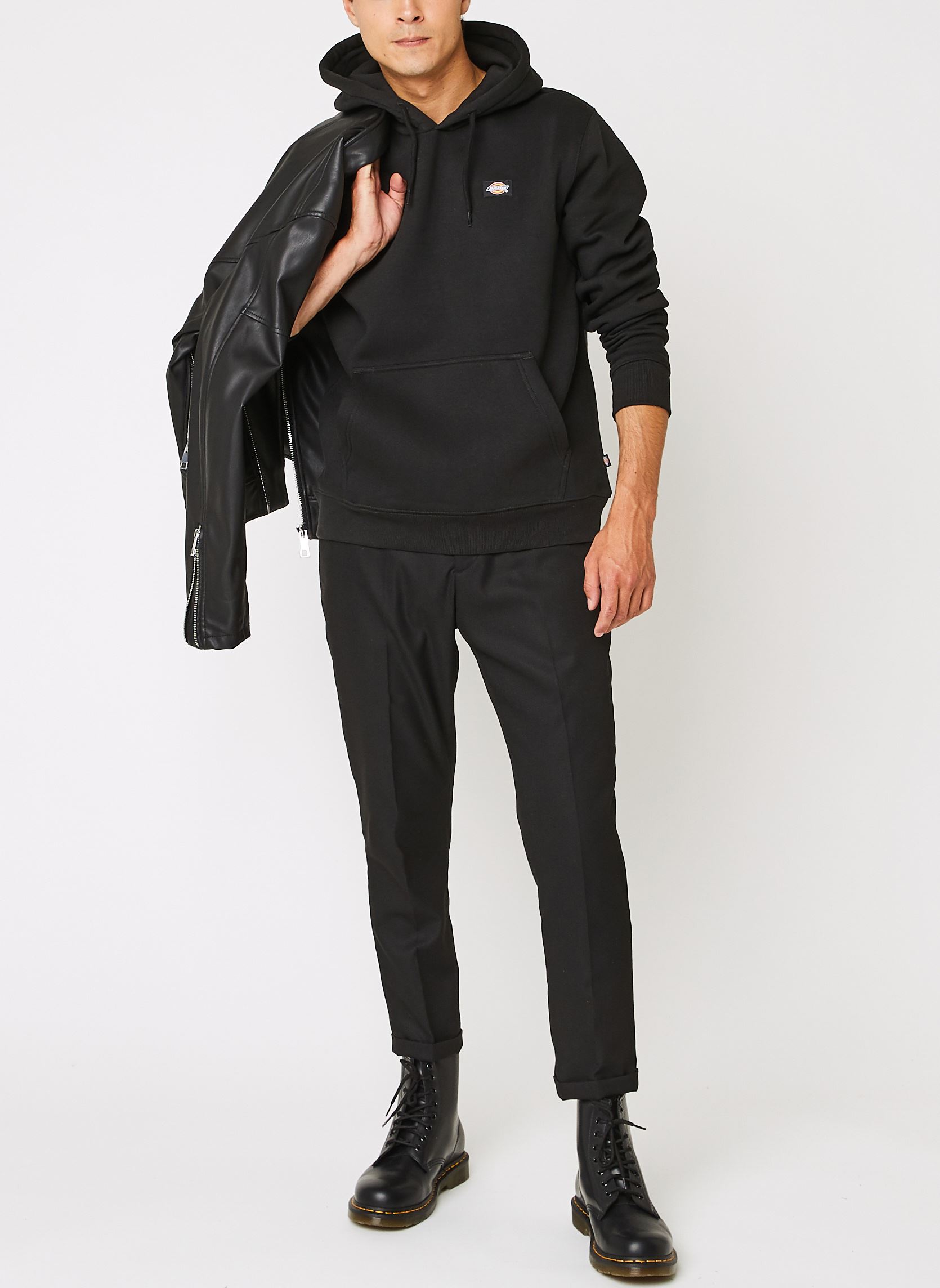Felpe con cappuccio Oakport Hoodie uomo nero Dickies Felpe con cappuccio Oakport Hoodie uomo nero BLACK