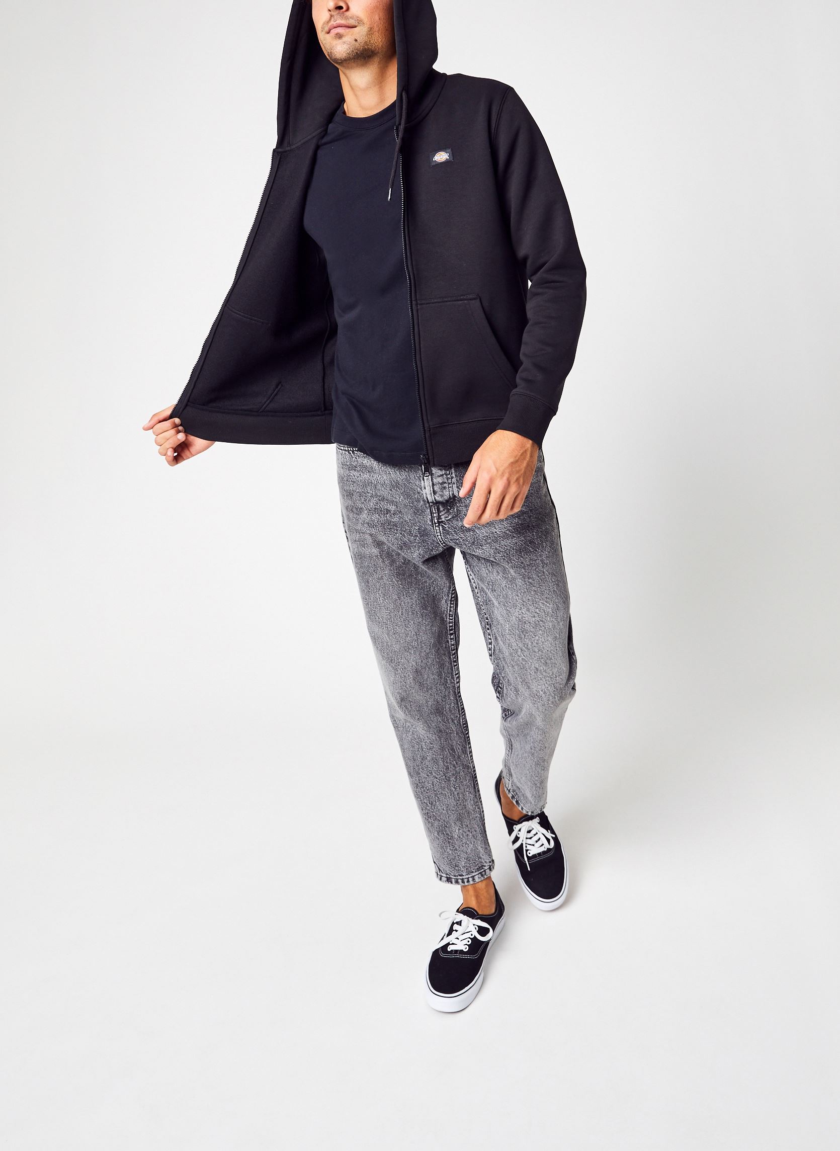 Sweaters met rits Oakport Zip Hoodie heren zwart Dickies Sweaters met rits Oakport Zip Hoodie heren zwart BLACK