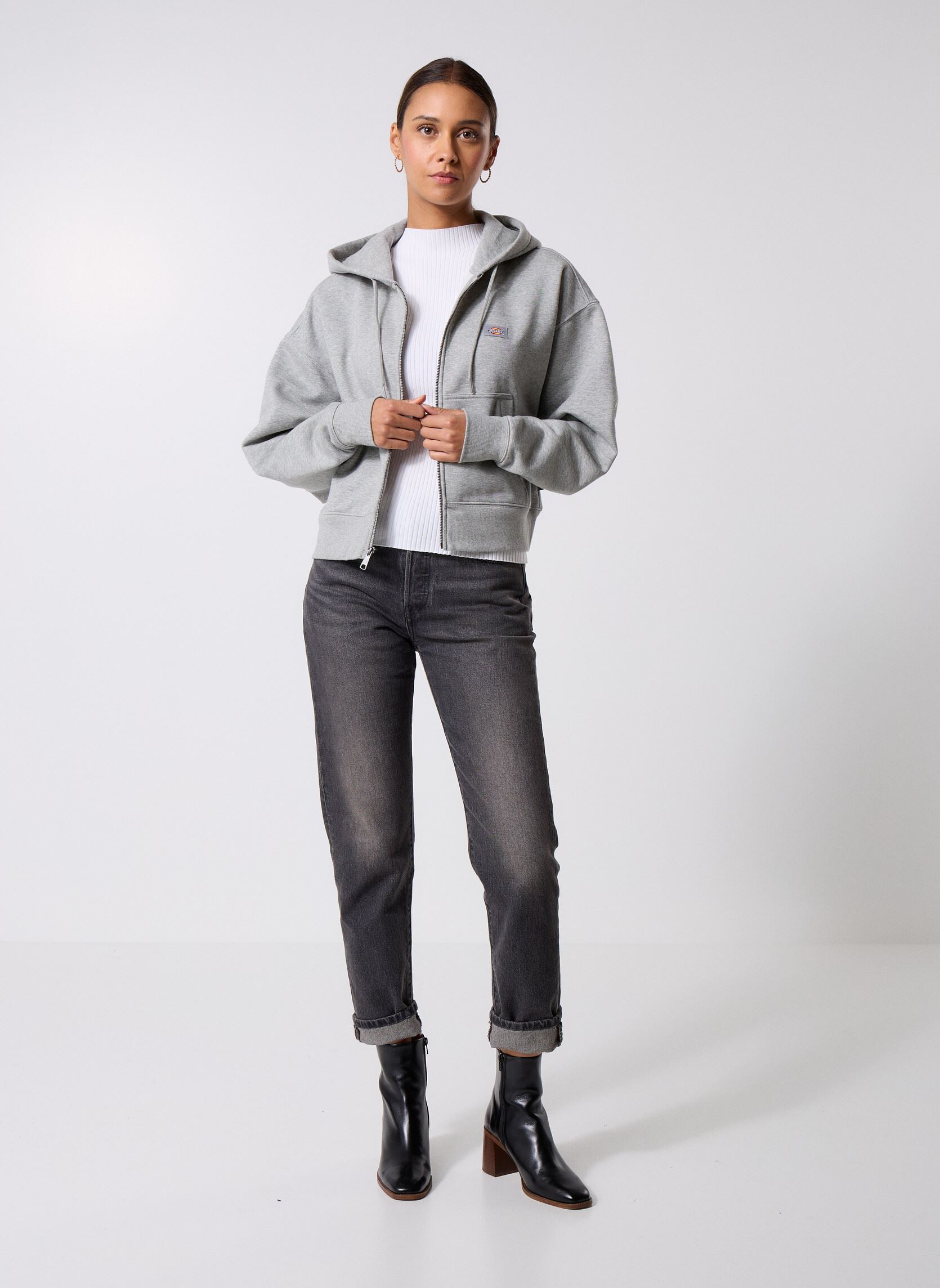 Sweats zippés Oakport Zip Hoodie femme gris Dickies Sweats zippés Oakport Zip Hoodie femme gris HEATHER GREY