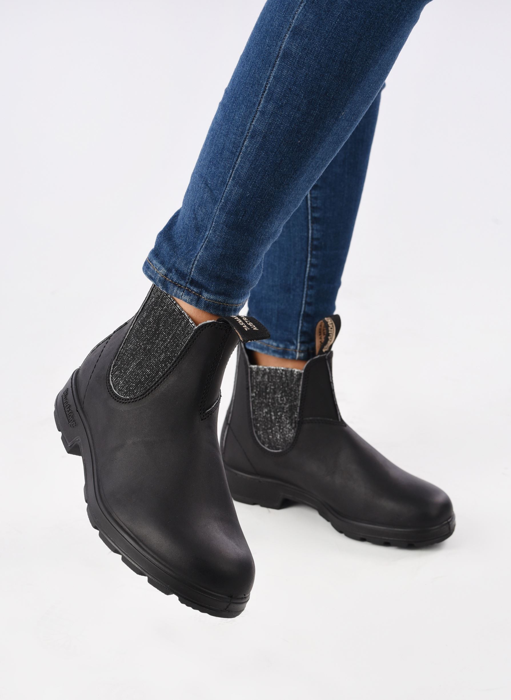Niedrige Ankle Boots Original Chelsea Boots 2032 W damen schwarz Blundstone Niedrige Ankle Boots Original Chelsea Boots 2032 W damen schwarz Voltan Black/ Silver Glitter