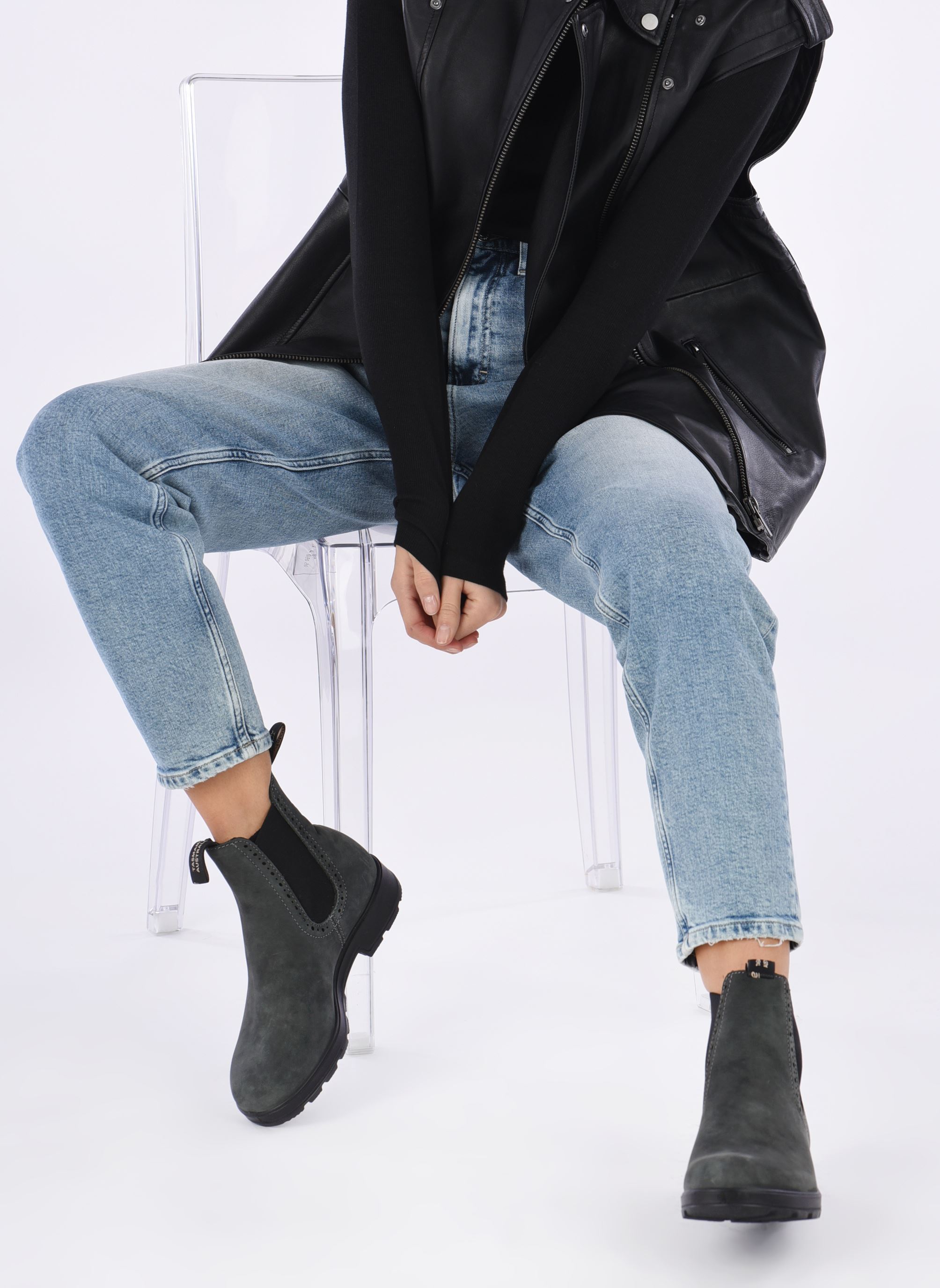 Bottines basses Original High Top Chelsea Boots 1630 W femme noir Blundstone Bottines basses Original High Top Chelsea Boots 1630 W femme noir Rustic Black