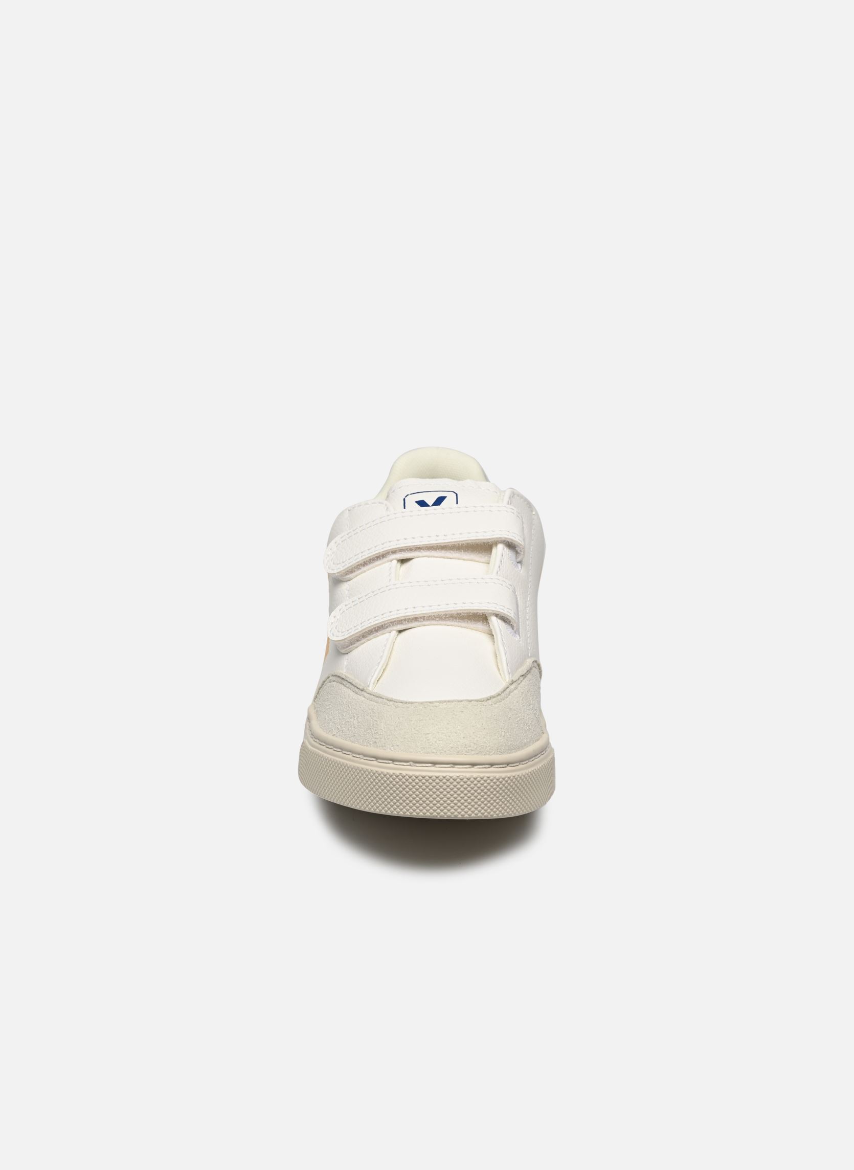 Niedrige Sneaker Small V-12 Velcro Leather weiß Veja Niedrige Sneaker Small V-12 Velcro Leather weiß EXTRA-WHITE_MULTICO-INDIGO