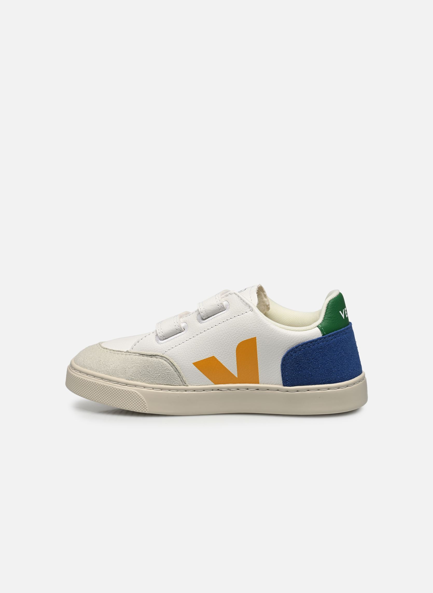 Niedrige Sneaker Small V-12 Velcro Leather weiß Veja Niedrige Sneaker Small V-12 Velcro Leather weiß EXTRA-WHITE_MULTICO-INDIGO