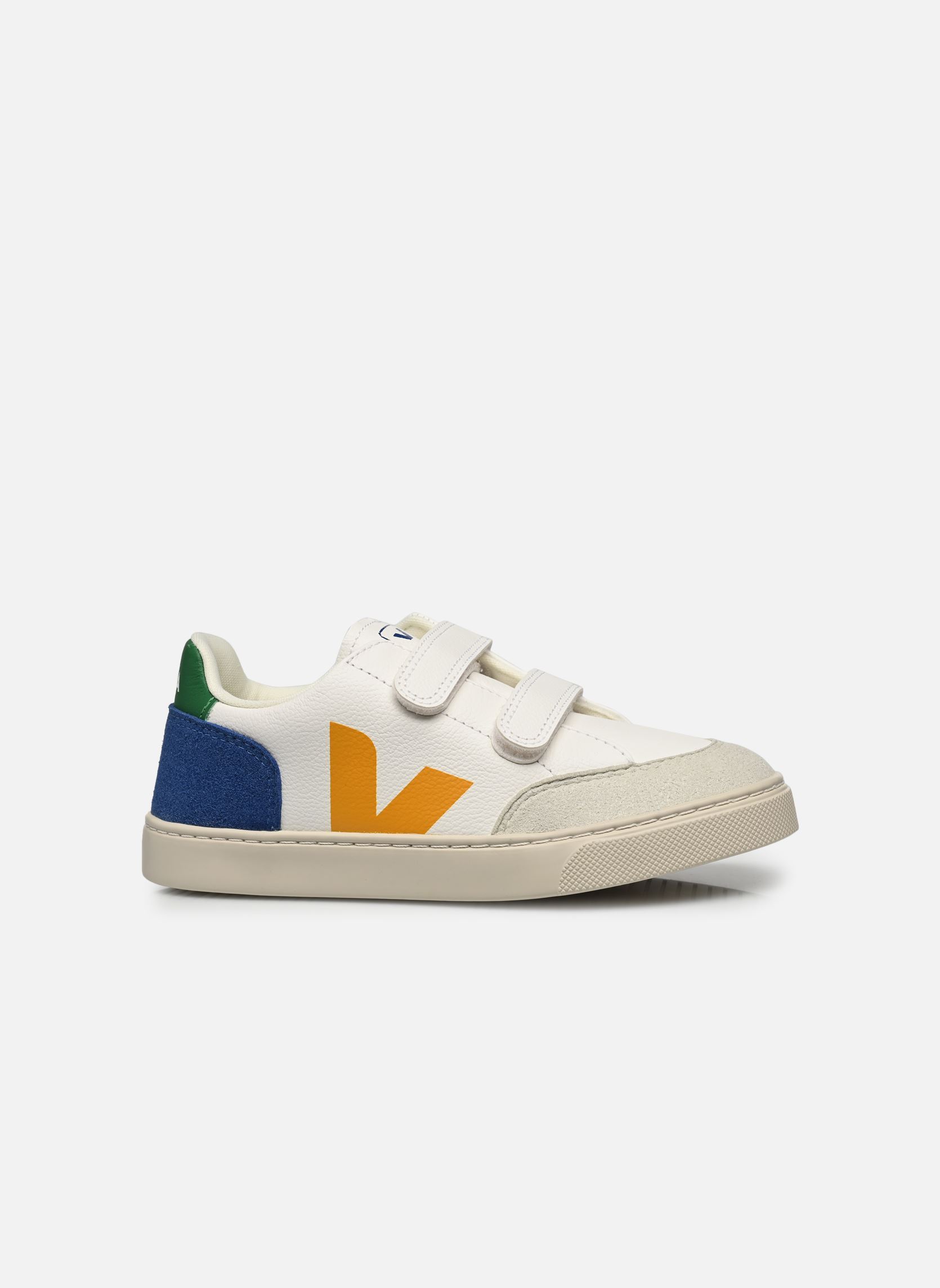 Niedrige Sneaker Small V-12 Velcro Leather weiß Veja Niedrige Sneaker Small V-12 Velcro Leather weiß EXTRA-WHITE_MULTICO-INDIGO