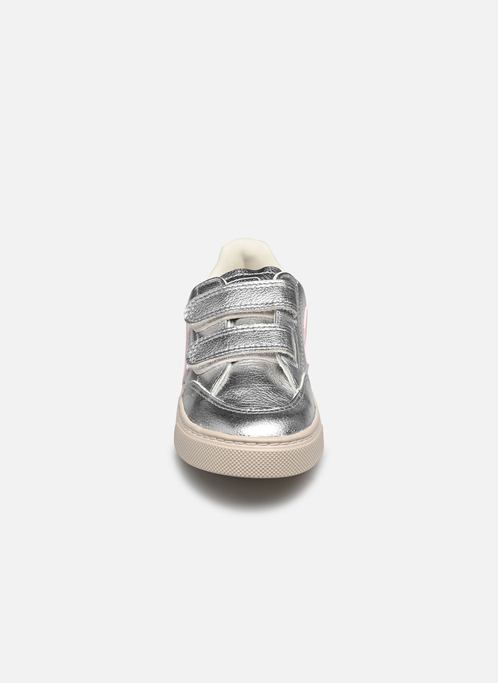 Niedrige Sneaker Small V-12 Velcro Leather mädchen silber Veja Niedrige Sneaker Small V-12 Velcro Leather mädchen silber SILVER_LASSI