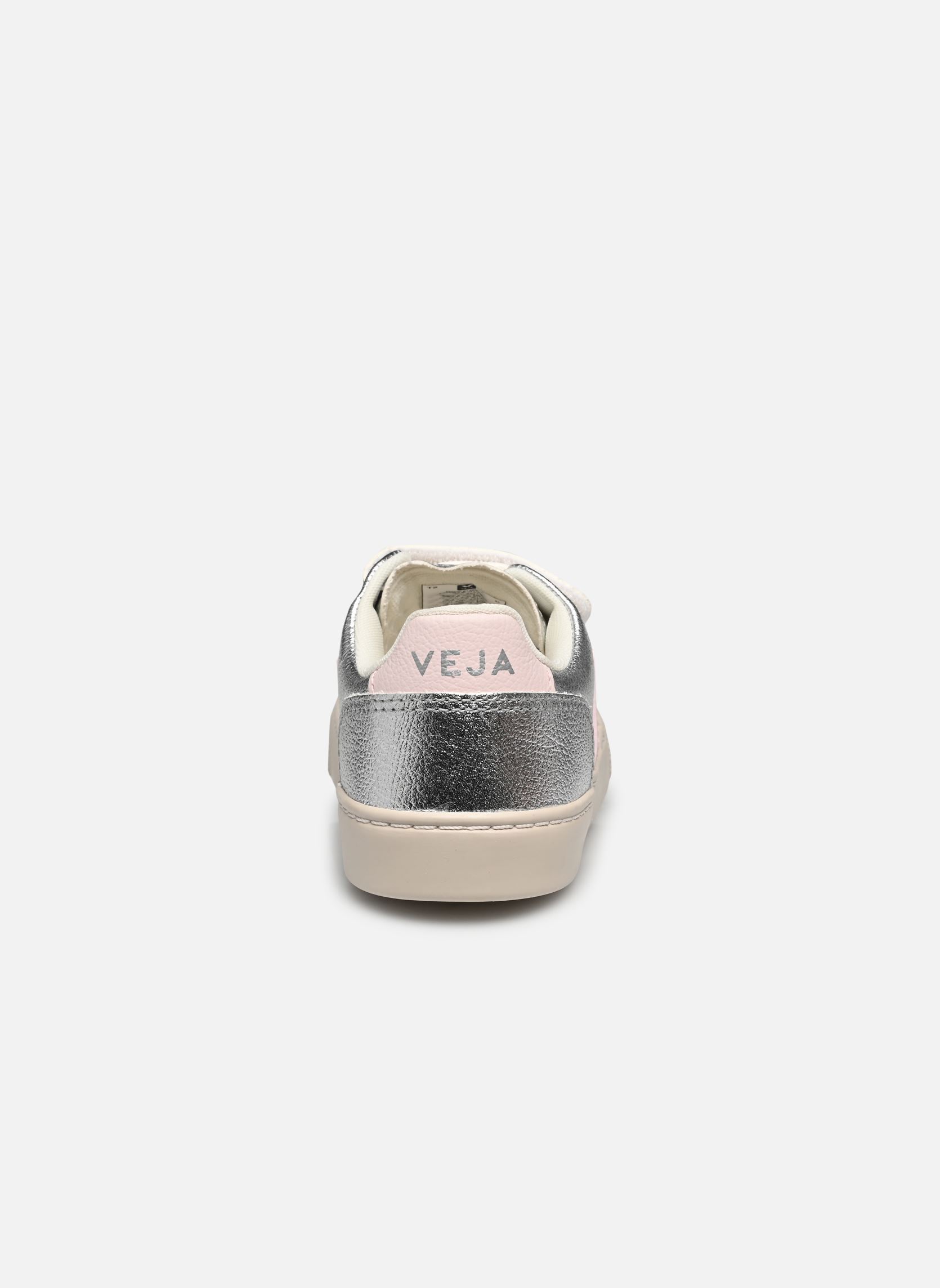 Niedrige Sneaker Small V-12 Velcro Leather mädchen silber Veja Niedrige Sneaker Small V-12 Velcro Leather mädchen silber SILVER_LASSI