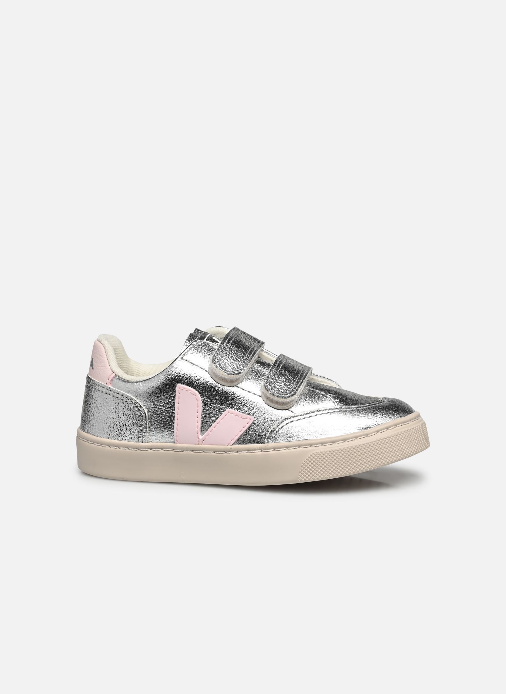 Niedrige Sneaker Small V-12 Velcro Leather mädchen silber Veja Niedrige Sneaker Small V-12 Velcro Leather mädchen silber SILVER_LASSI