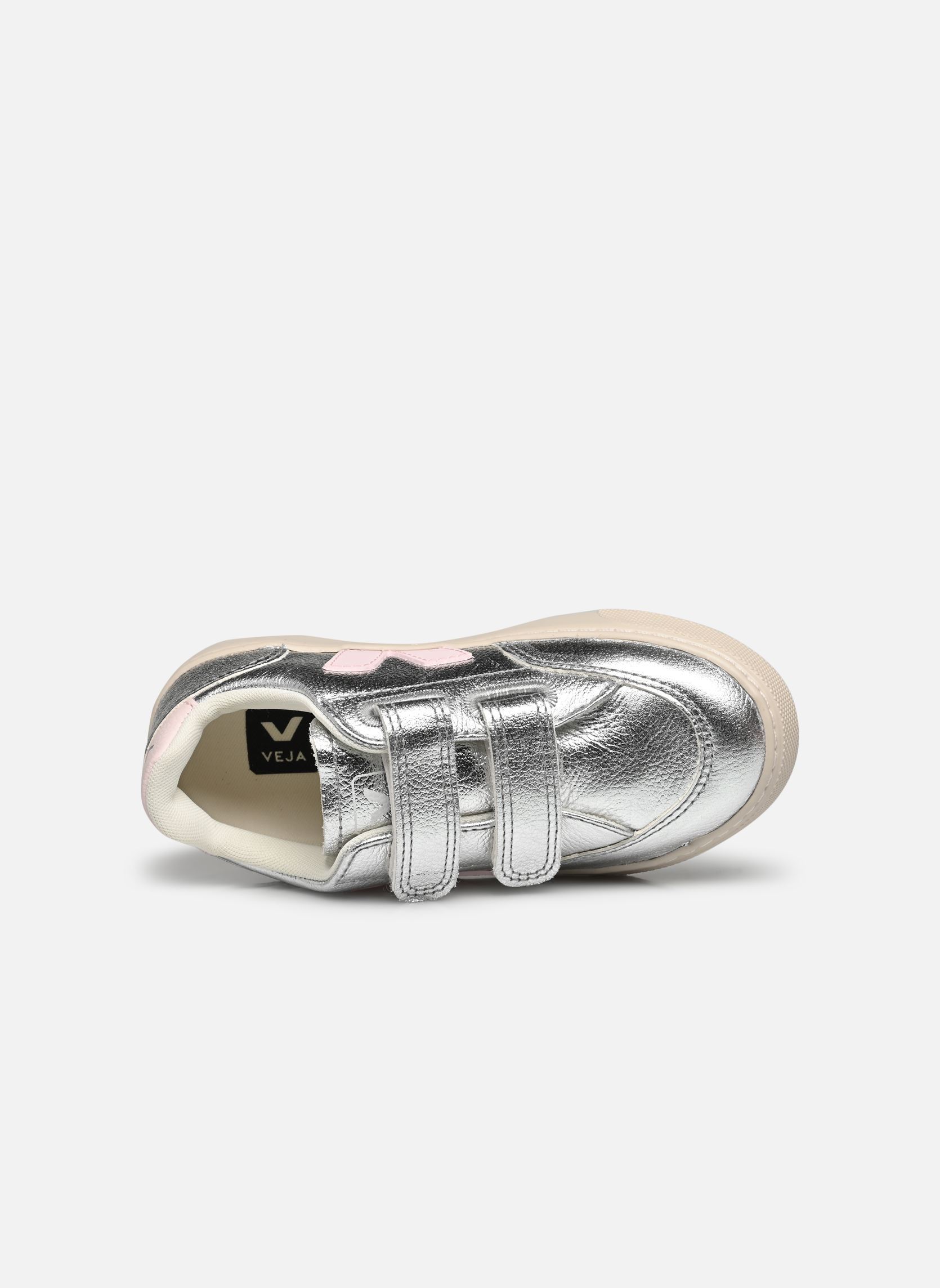 Niedrige Sneaker Small V-12 Velcro Leather mädchen silber Veja Niedrige Sneaker Small V-12 Velcro Leather mädchen silber SILVER_LASSI