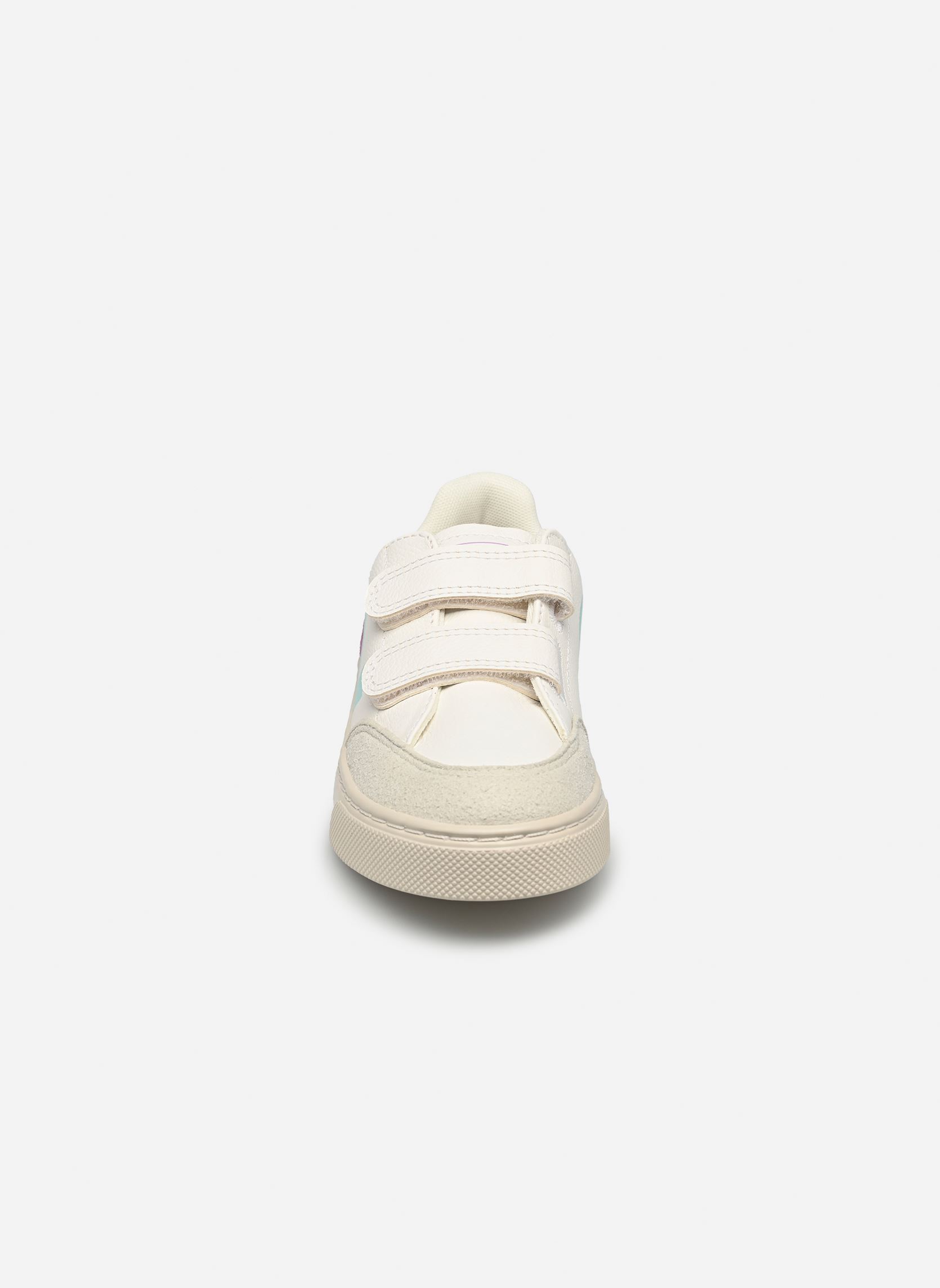 Niedrige Sneaker Small V-12 Velcro Leather mädchen weiß Veja Niedrige Sneaker Small V-12 Velcro Leather mädchen weiß EXTRA-WHITE_MULTICO-ORCHID