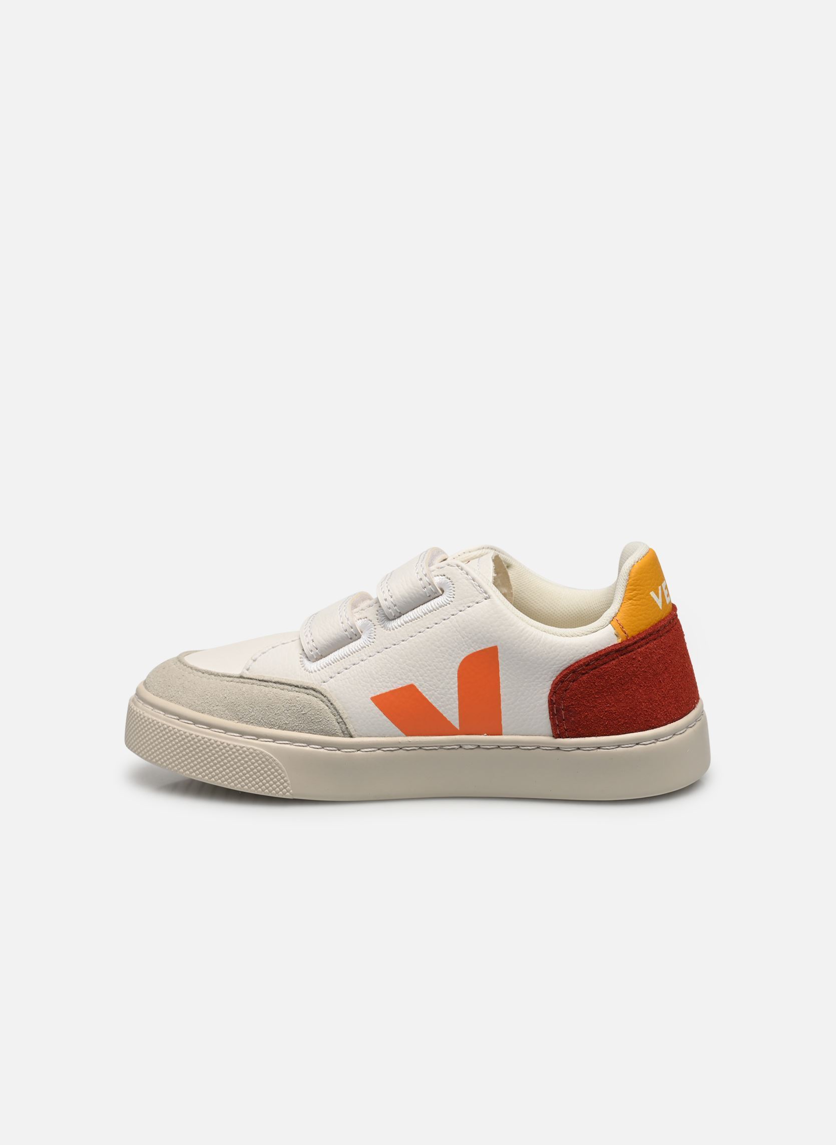 Baskets basses Small V-12 Velcro Leather blanc Veja Baskets basses Small V-12 Velcro Leather blanc EXTRA-WHITE_MULTICO-ROUILLE