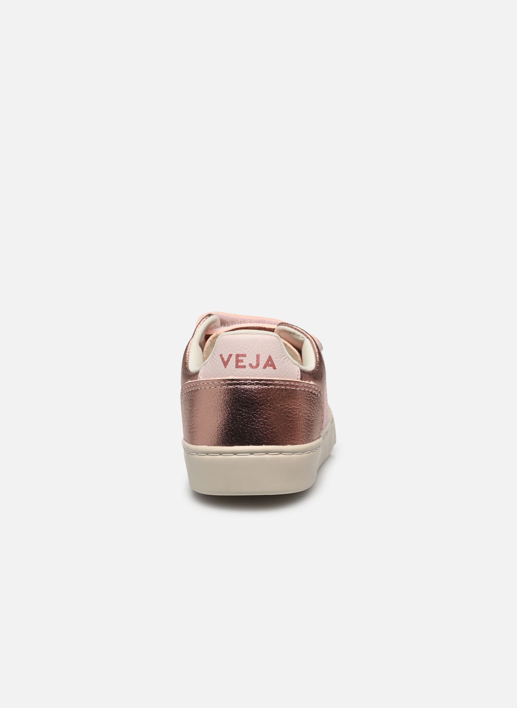 Baskets basses Small V-12 Velcro Leather fille rose Veja Baskets basses Small V-12 Velcro Leather fille rose NACRE_LASSI
