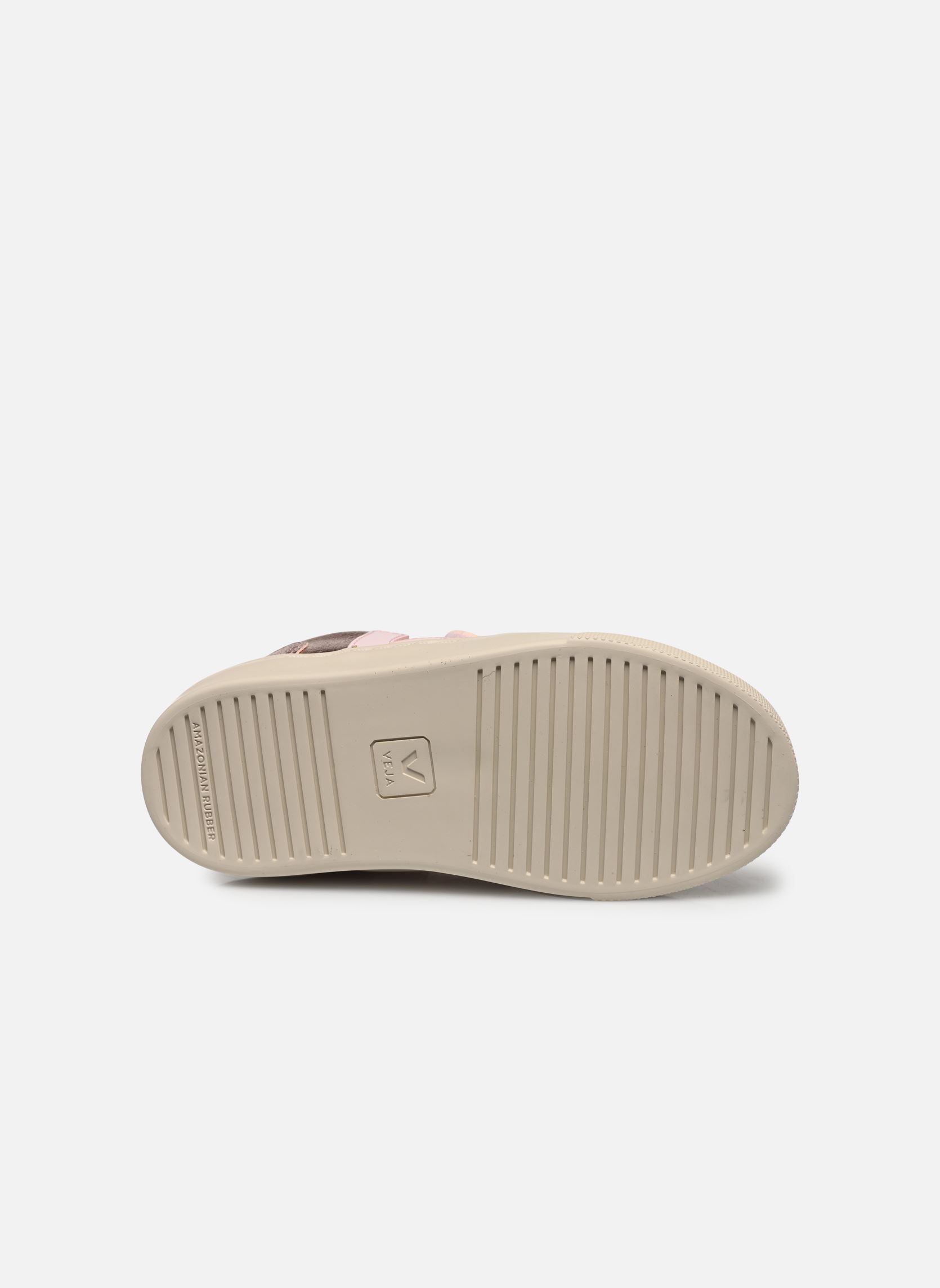 Baskets basses Small V-12 Velcro Leather fille rose Veja Baskets basses Small V-12 Velcro Leather fille rose NACRE_LASSI