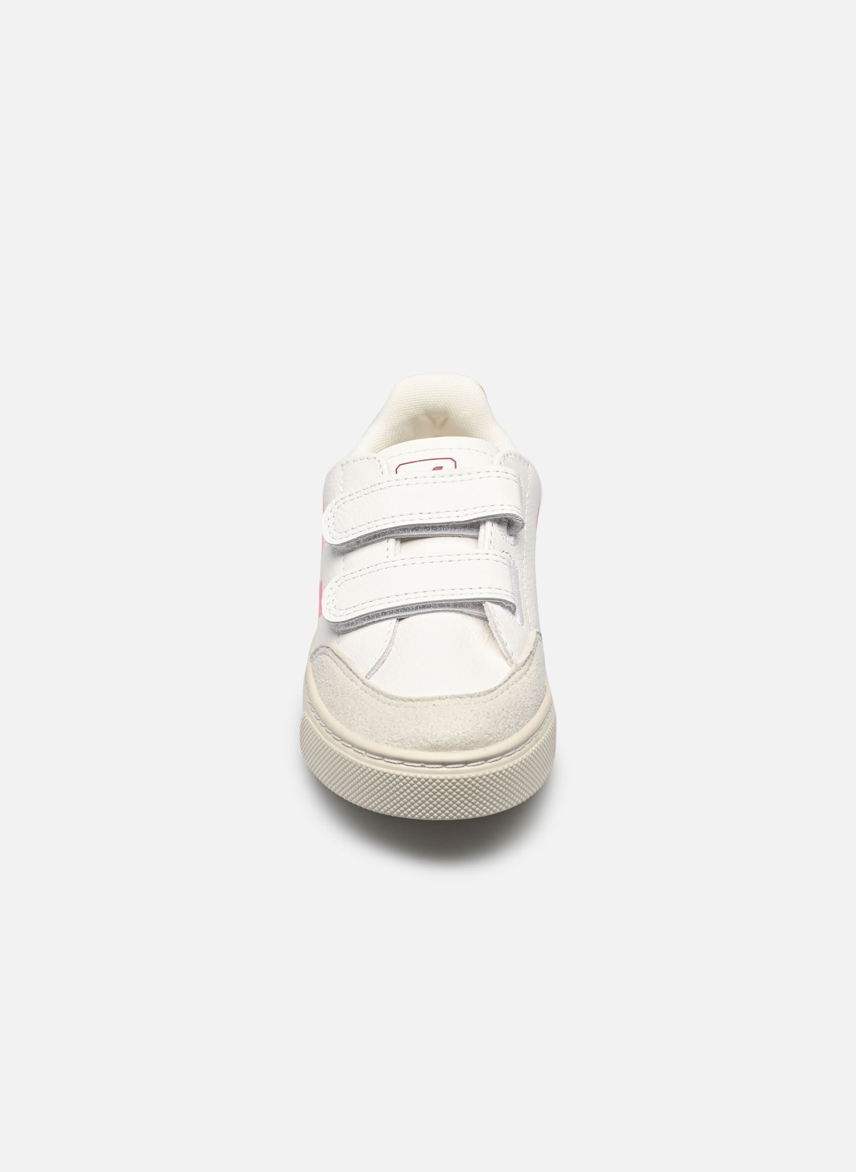 Baskets basses Small V-12 Velcro Leather fille blanc Veja Baskets basses Small V-12 Velcro Leather fille blanc WHITE_MULTICO-MARSALA