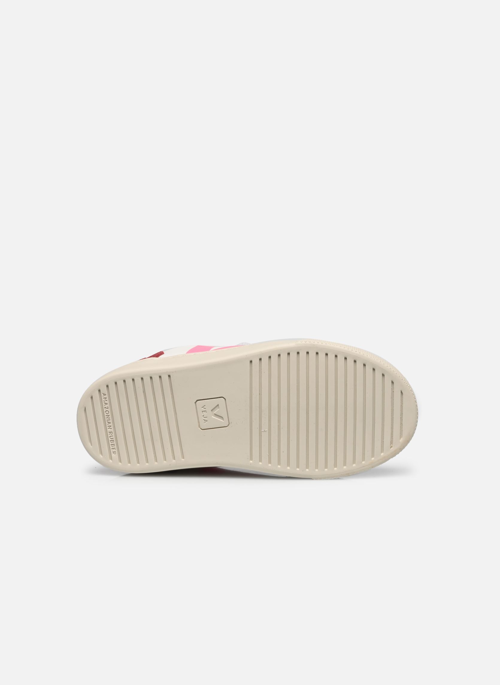 Baskets basses Small V-12 Velcro Leather fille blanc Veja Baskets basses Small V-12 Velcro Leather fille blanc WHITE_MULTICO-MARSALA
