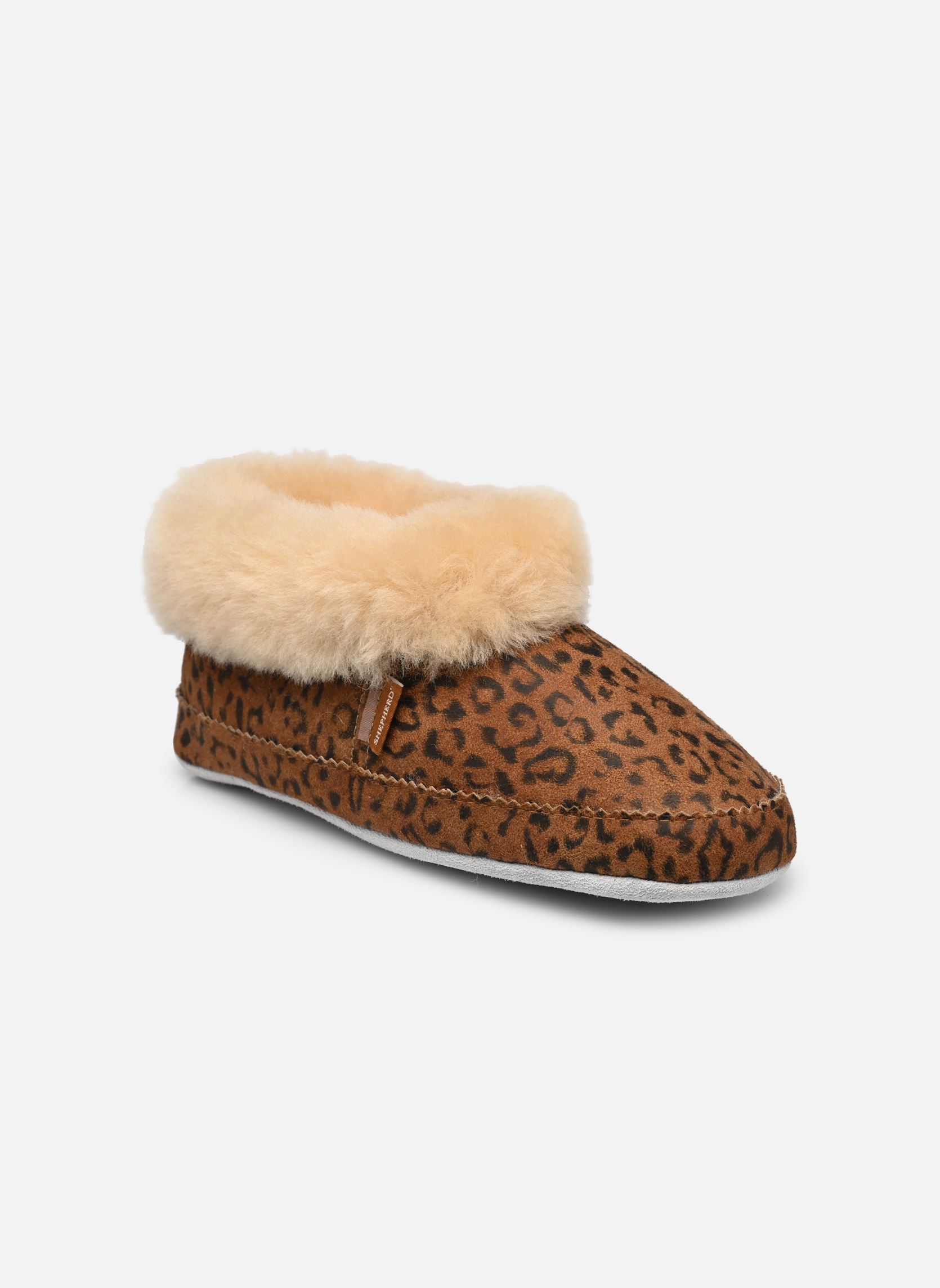 Hausschuhe Emmy damen braun Shepherd Hausschuhe Emmy damen braun Leopard/Chestnut