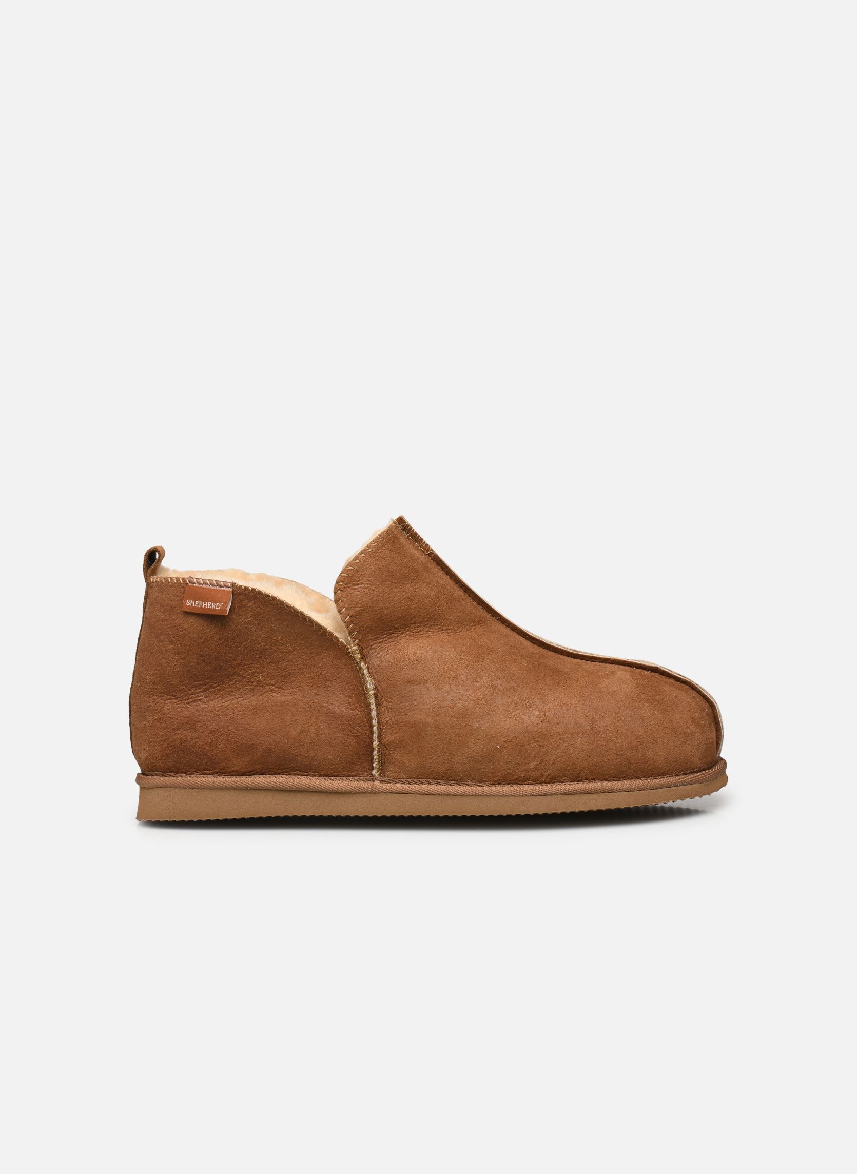 Pantoffels Anton heren bruin Shepherd Pantoffels Anton heren bruin Antique/Cognac