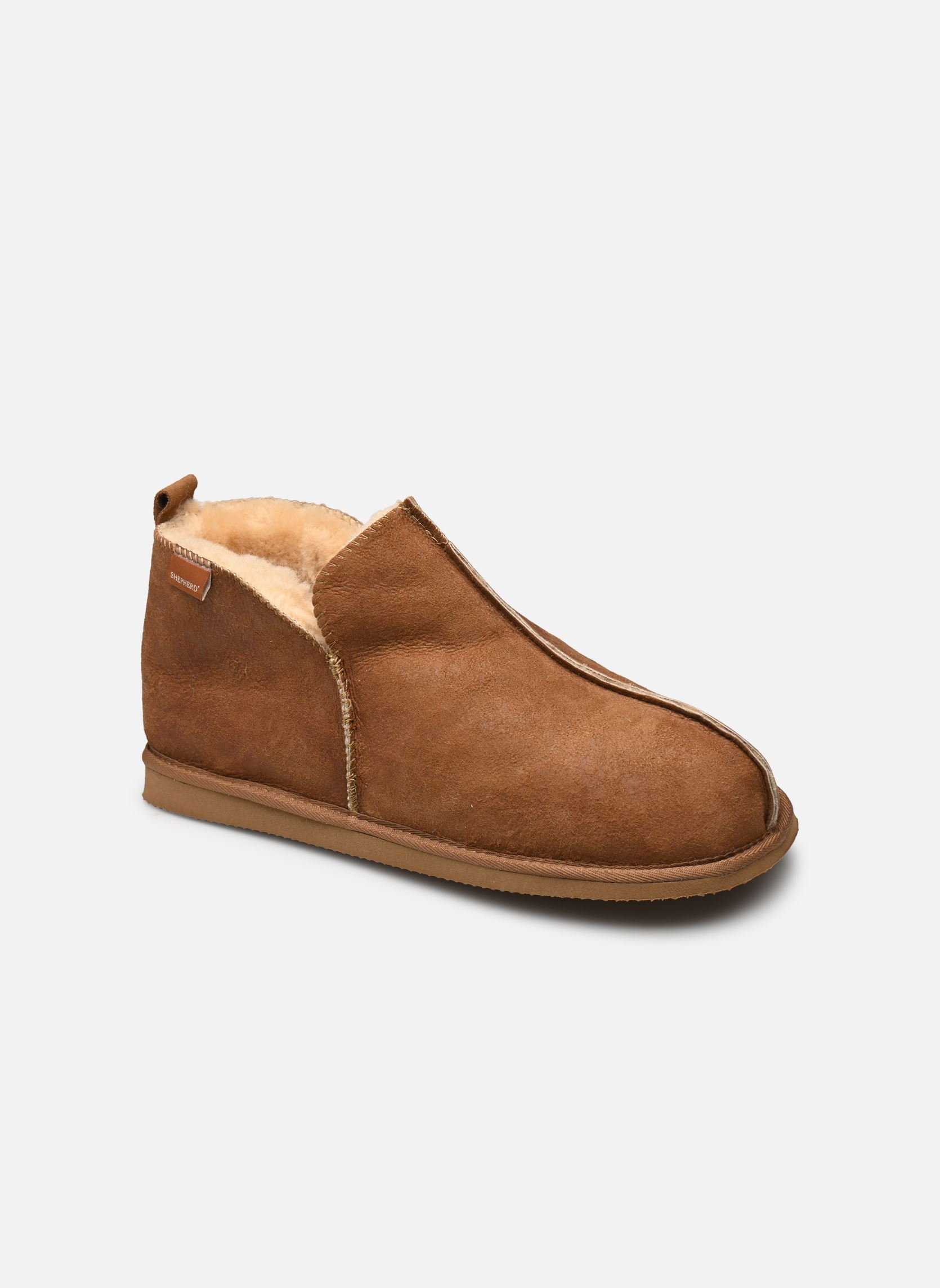 Pantoffels Anton heren bruin Shepherd Pantoffels Anton heren bruin Antique/Cognac