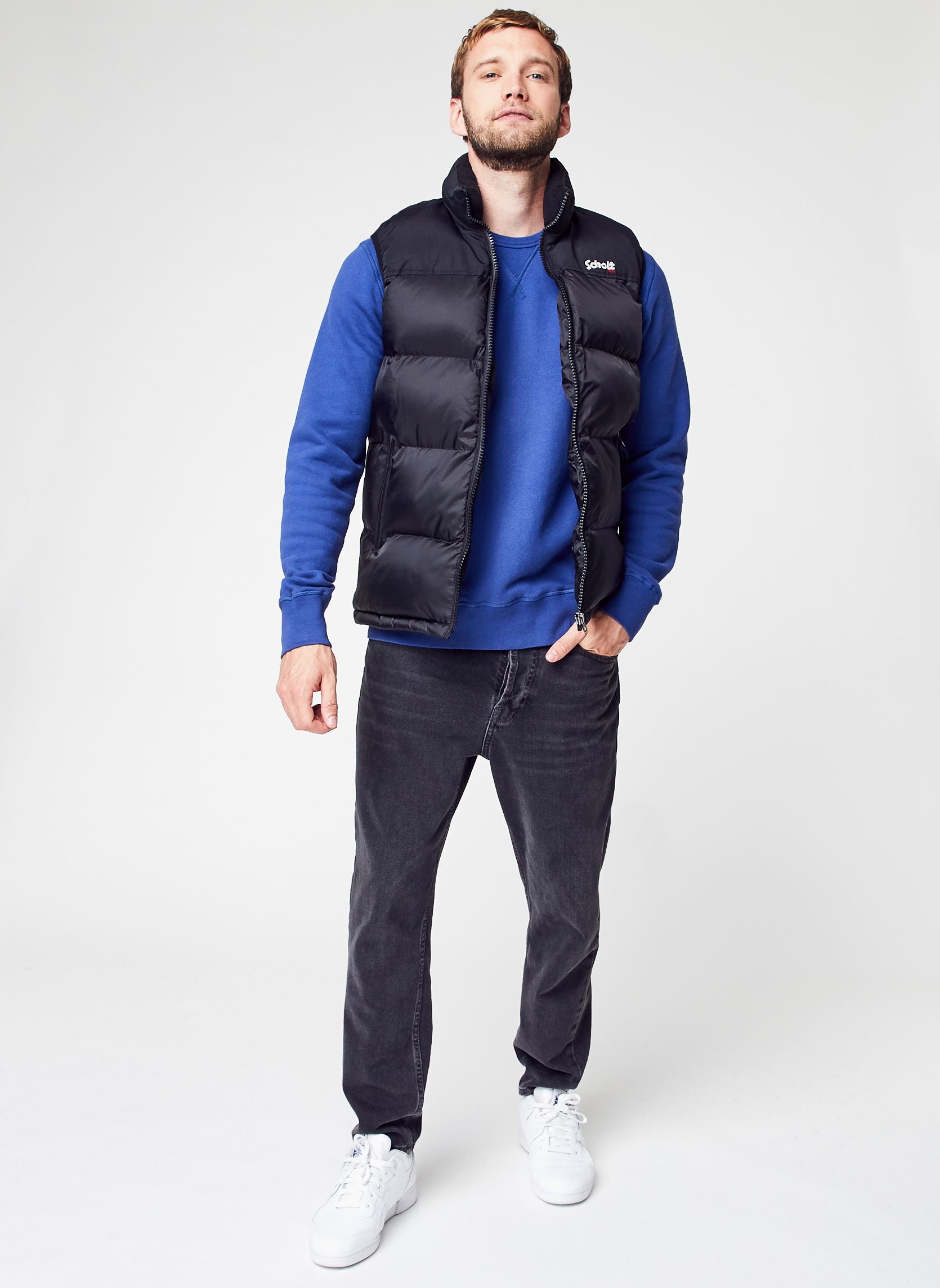 Chaquetas sin mangas Doudoune Ss Manche W hombre negro Schott Chaquetas sin mangas Doudoune Ss Manche W hombre negro BLACK