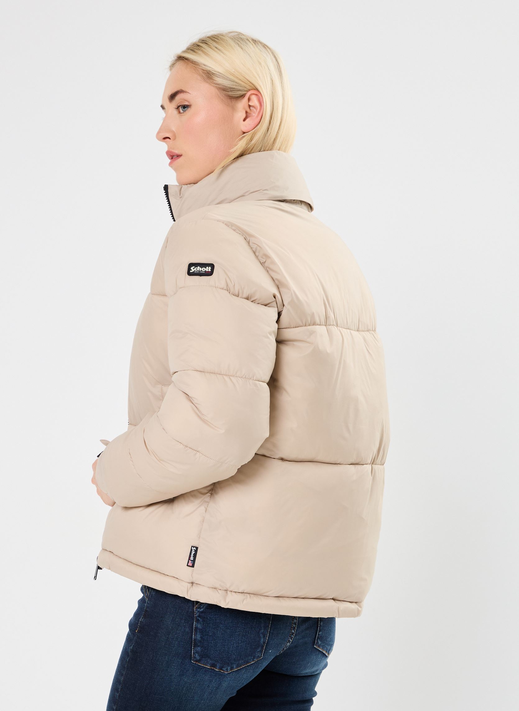 Piumini Doudoune Courte donna beige Schott Piumini Doudoune Courte donna beige BEIGE