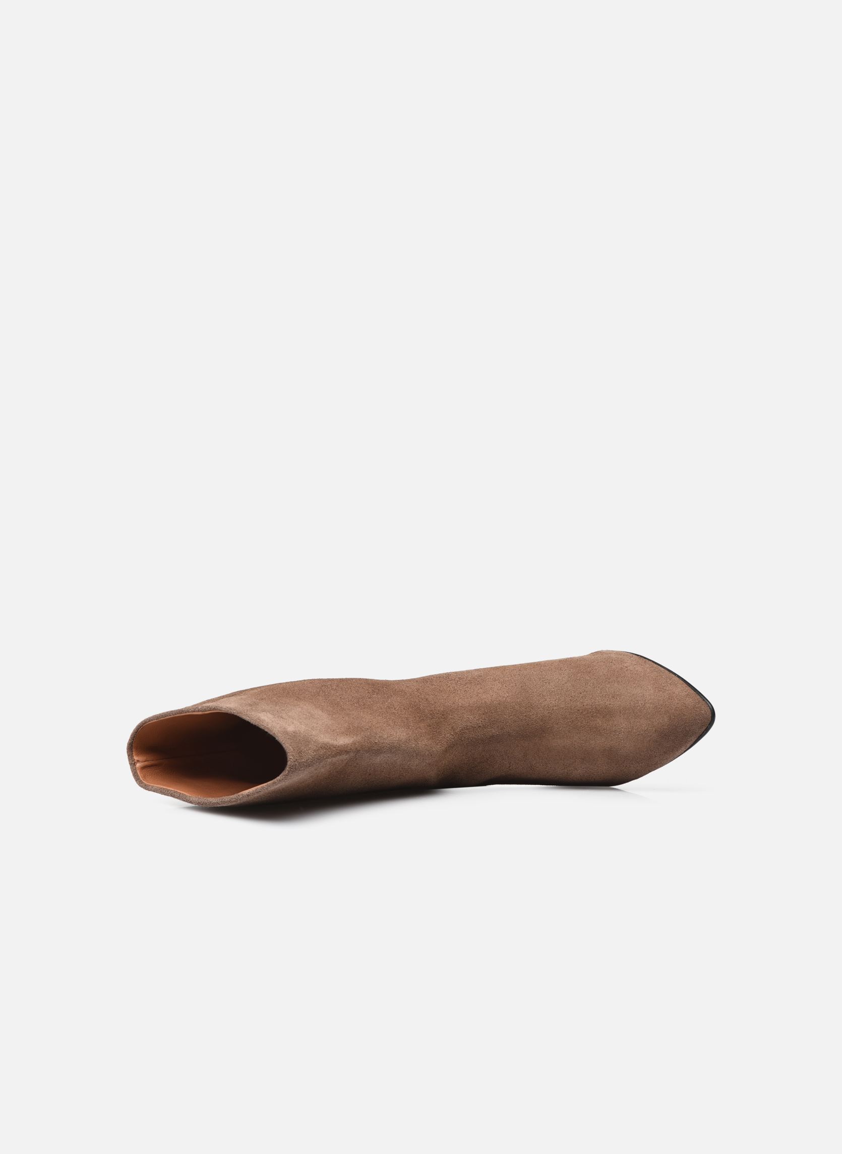 Niedrige Ankle Boots Vully Stiletto damen braun Anonymous Copenhagen Niedrige Ankle Boots Vully Stiletto damen braun CALF SUEDE DARK TAUPE