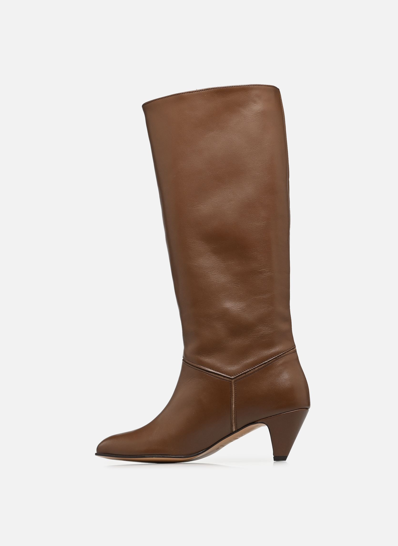 Laarzen Jasmina 50 Stiletto dames bruin Anonymous Copenhagen Laarzen Jasmina 50 Stiletto dames bruin SOFT CALF & SUEDE LEATHER DARK