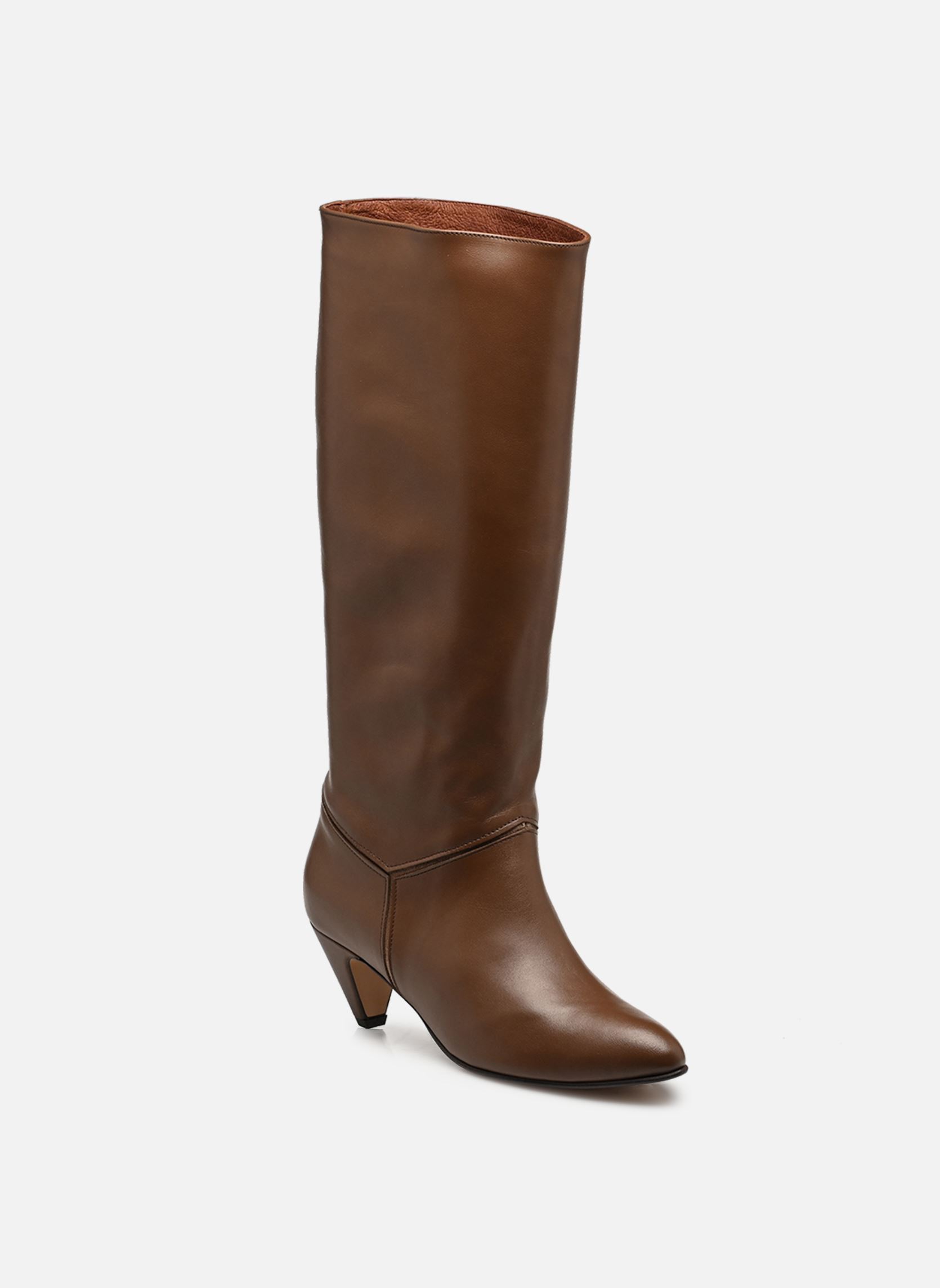 Laarzen Jasmina 50 Stiletto dames bruin Anonymous Copenhagen Laarzen Jasmina 50 Stiletto dames bruin SOFT CALF & SUEDE LEATHER DARK