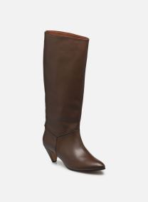 Soft Calf & Suede Leather Dark Taupe & Coffee Brown