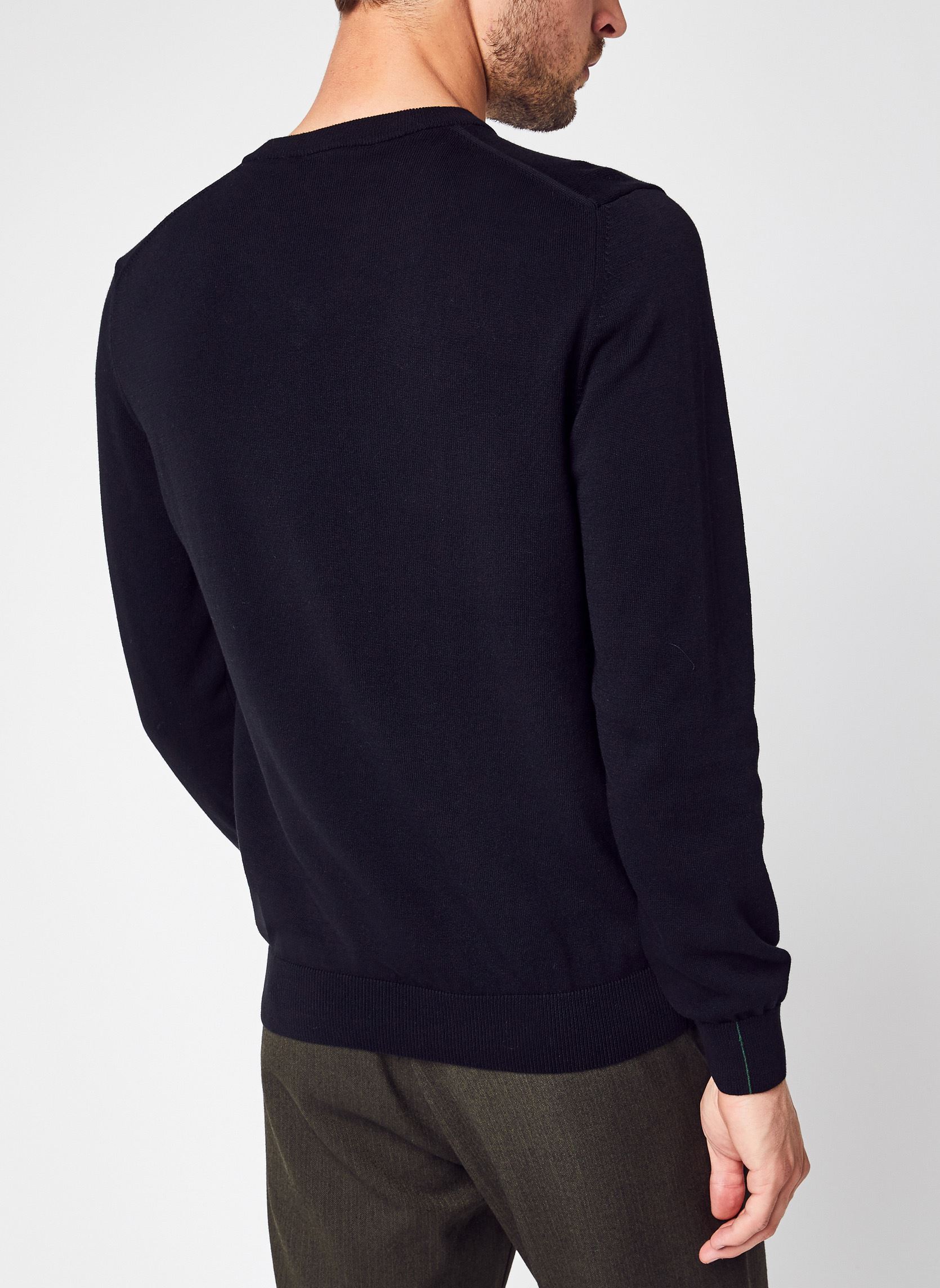 Pulls Pull Col V En Coton Biologique Uni Croco homme noir Lacoste Pulls Pull Col V En Coton Biologique Uni Croco homme noir NOIR