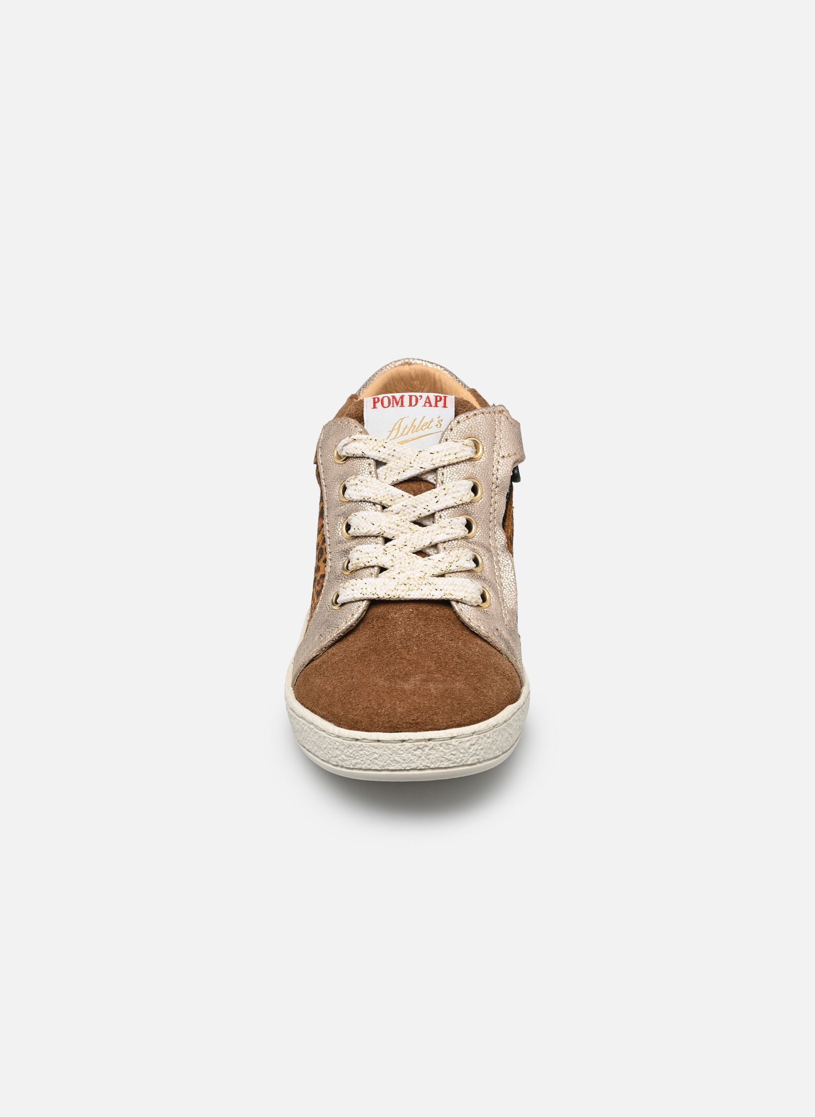 Niedrige Sneaker Mousse Zip Top mädchen braun Pom d Api Niedrige Sneaker Mousse Zip Top mädchen braun MIEL-NATUREL