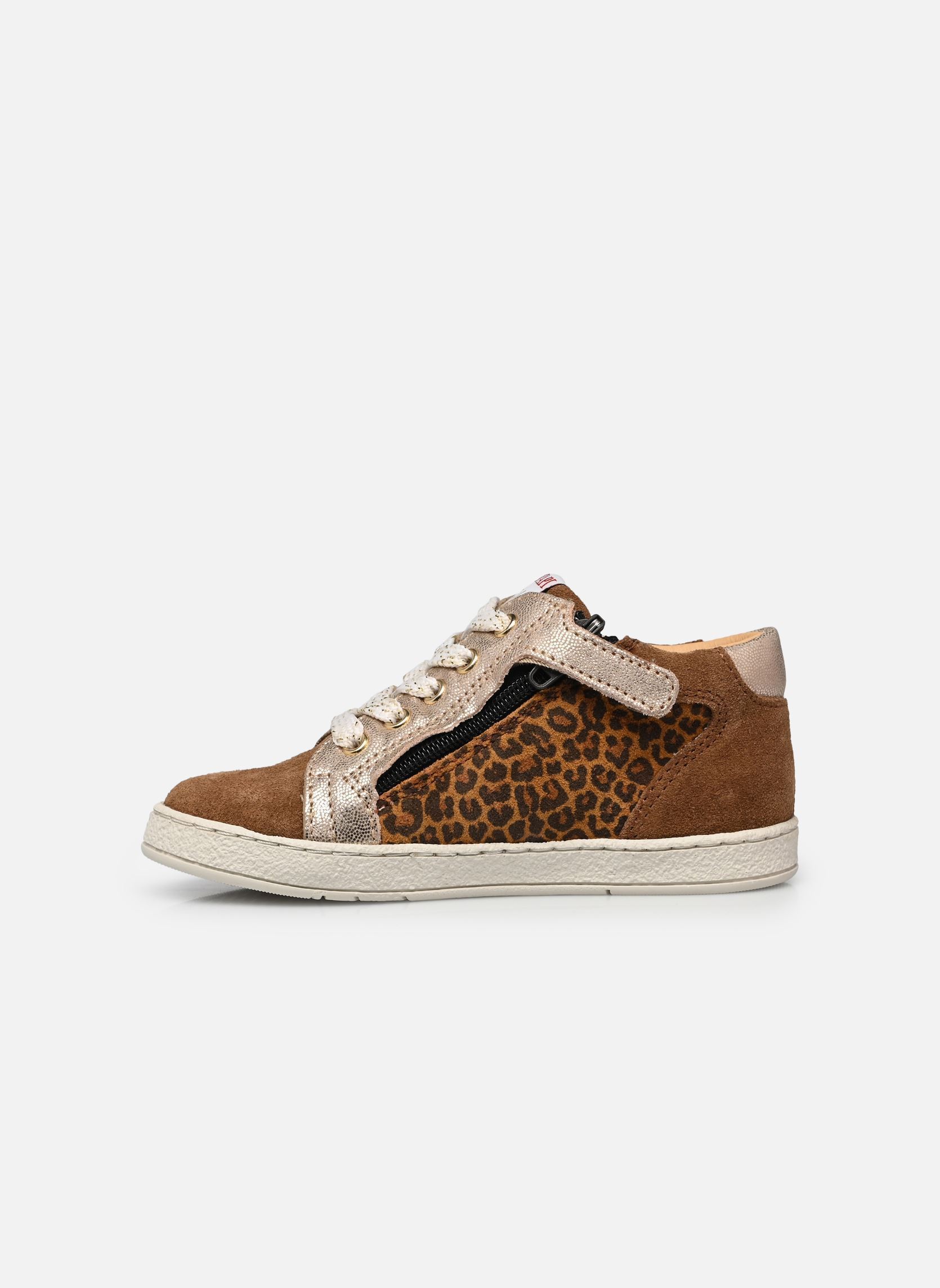 Niedrige Sneaker Mousse Zip Top mädchen braun Pom d Api Niedrige Sneaker Mousse Zip Top mädchen braun MIEL-NATUREL