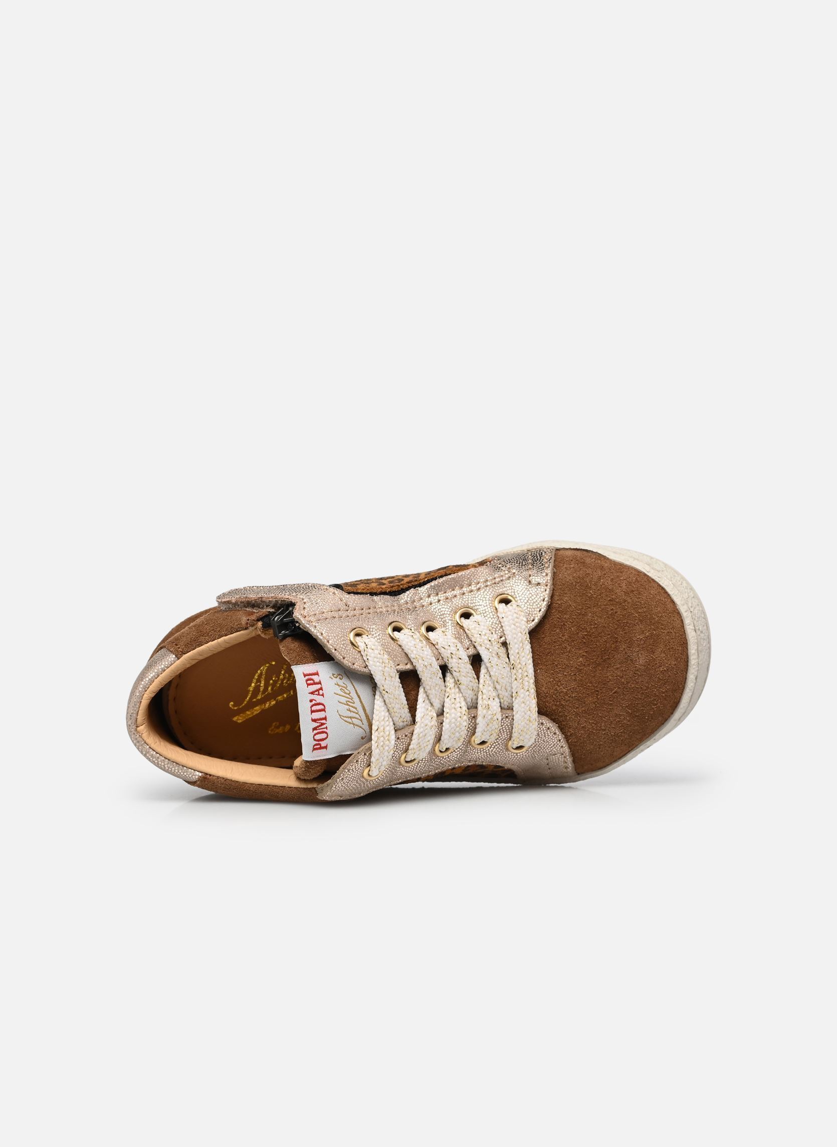 Niedrige Sneaker Mousse Zip Top mädchen braun Pom d Api Niedrige Sneaker Mousse Zip Top mädchen braun MIEL-NATUREL