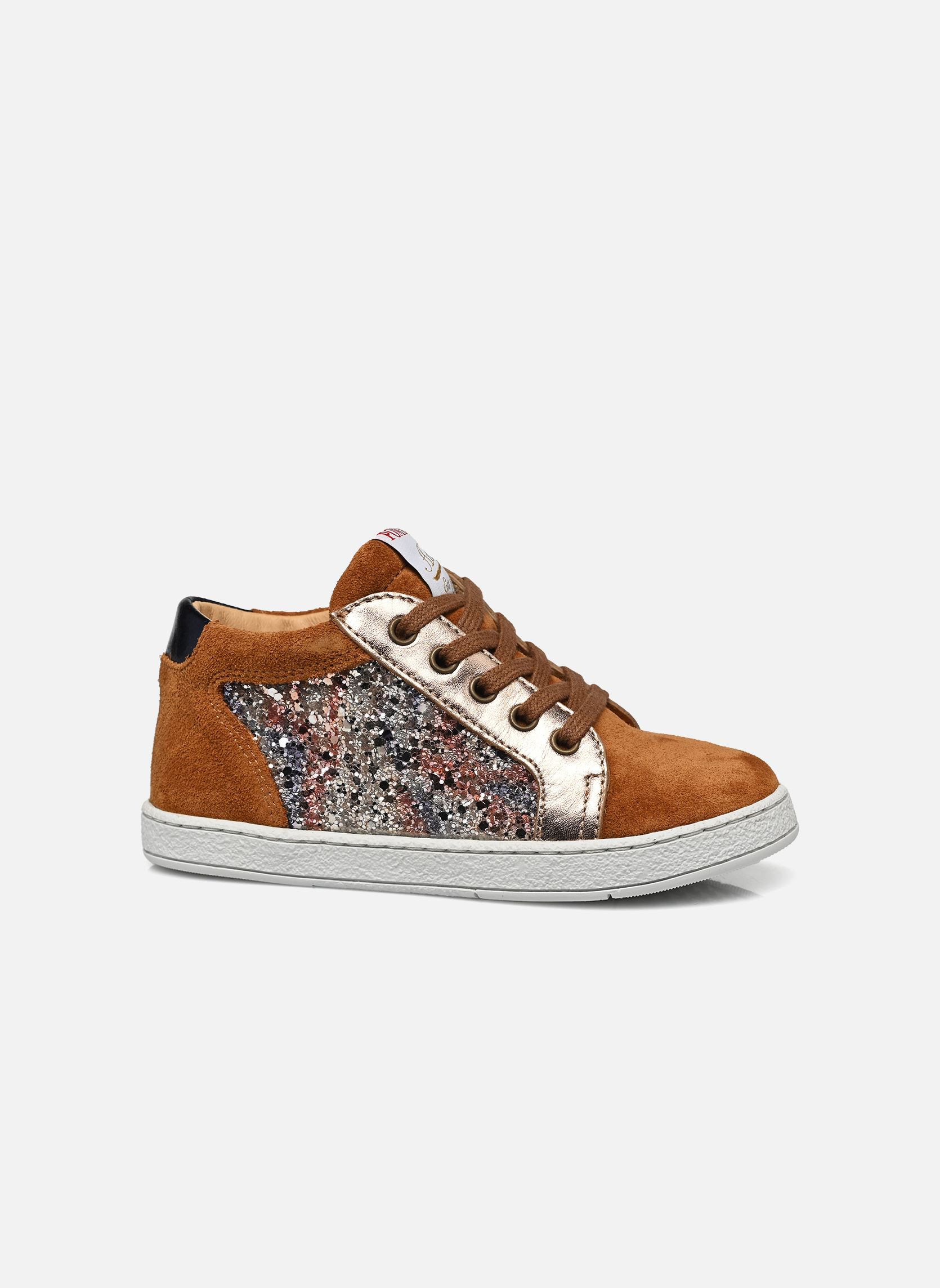 Lage sneakers Mousse Zip Top meisjes bruin Pom d Api Lage sneakers Mousse Zip Top meisjes bruin CARAMEL